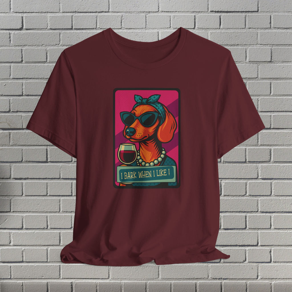 Sassy Dog Lover Tee, Wine Dog Shirt, Funny Dog Owner Gift, Pet Lover Apparel, Casual Unisex Short Sleeve T-Shirt