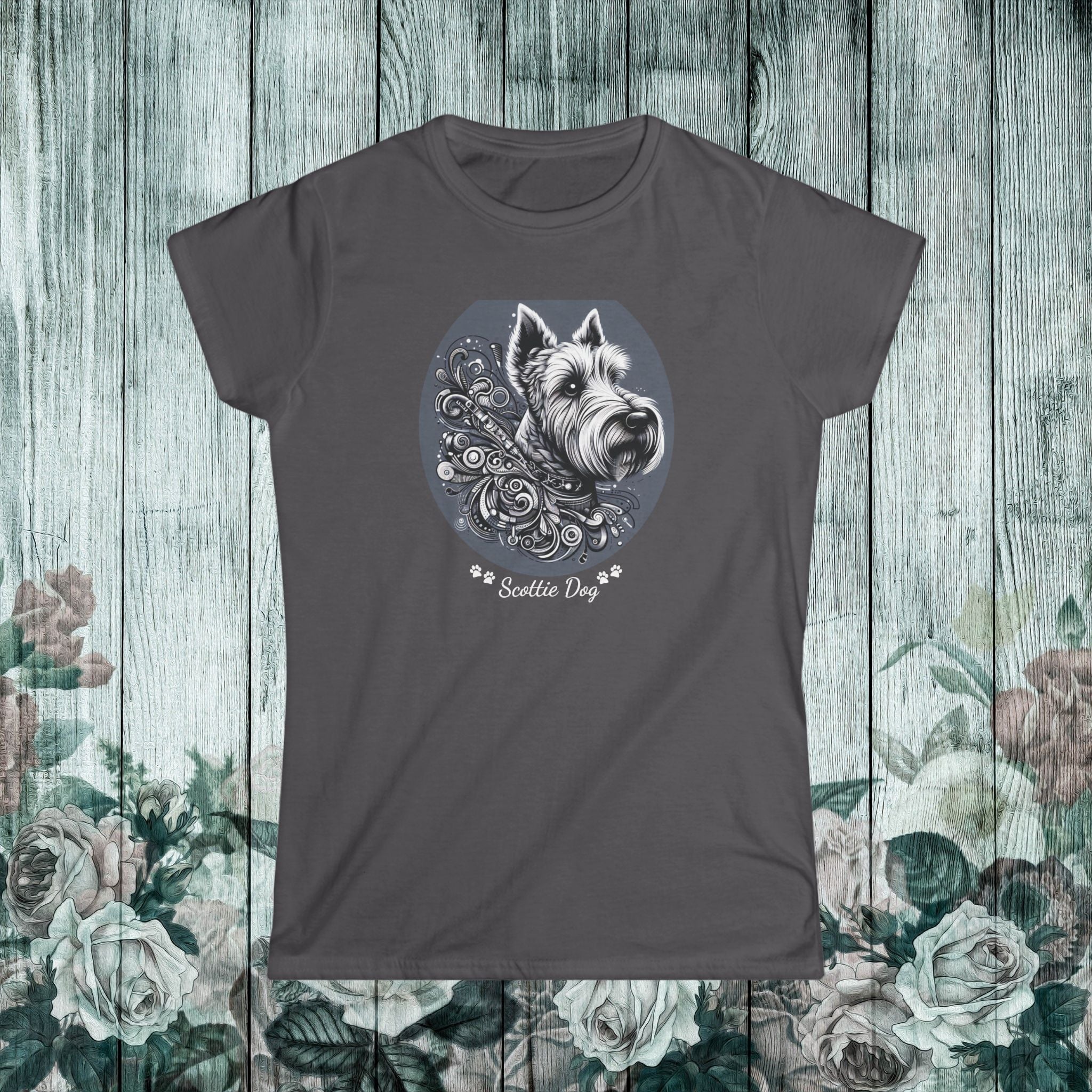 Scottie Dog Women's Softstyle Tee – Cute Pet Lover Shirt