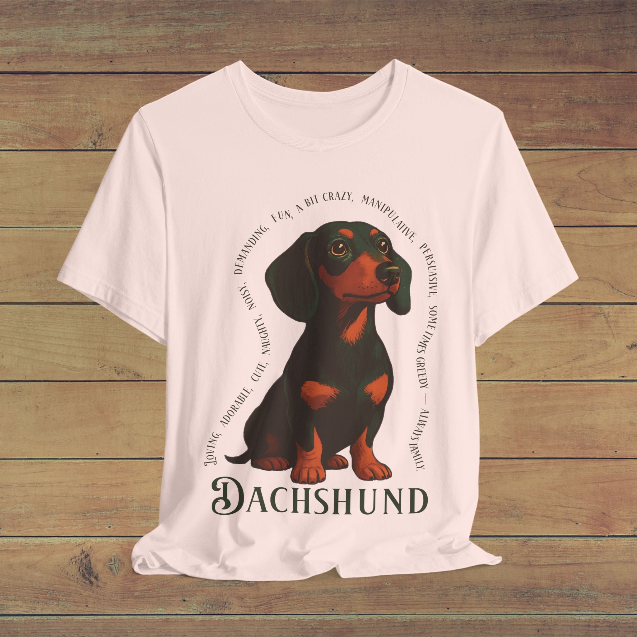 Dachshund Lover Unisex Tee, Cute Dog Shirt, Pet Owner Gift, Funny Animal T-Shirt, Dachshund Fan Apparel