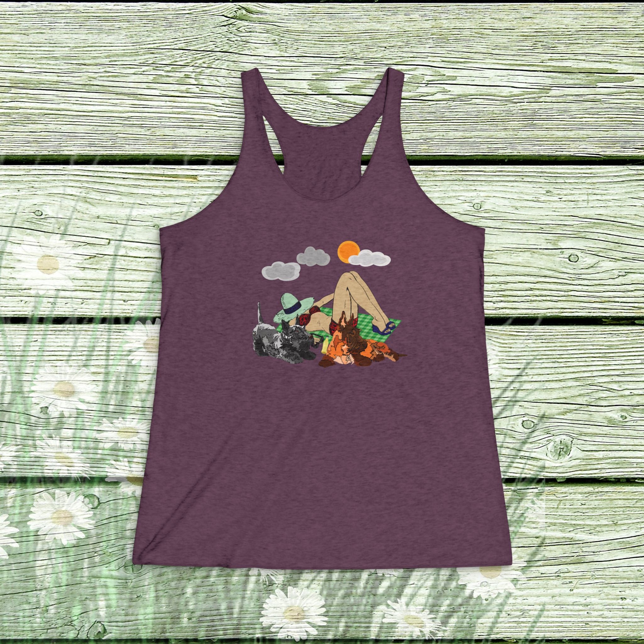 Racerback Tank — Scottie beach Day Tank Top