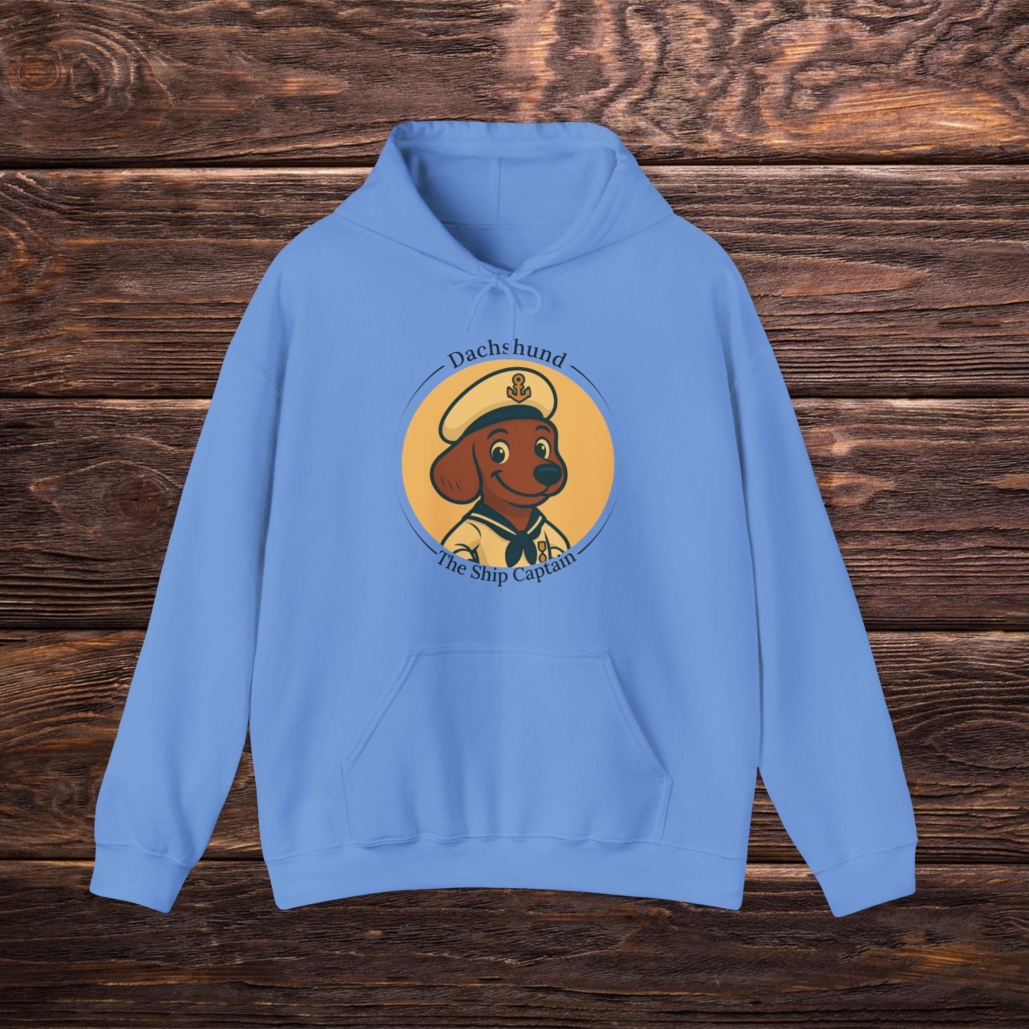 “Ship Captain” Dachshund Hoodie – Unisex Heavy Blend Sweatshirt