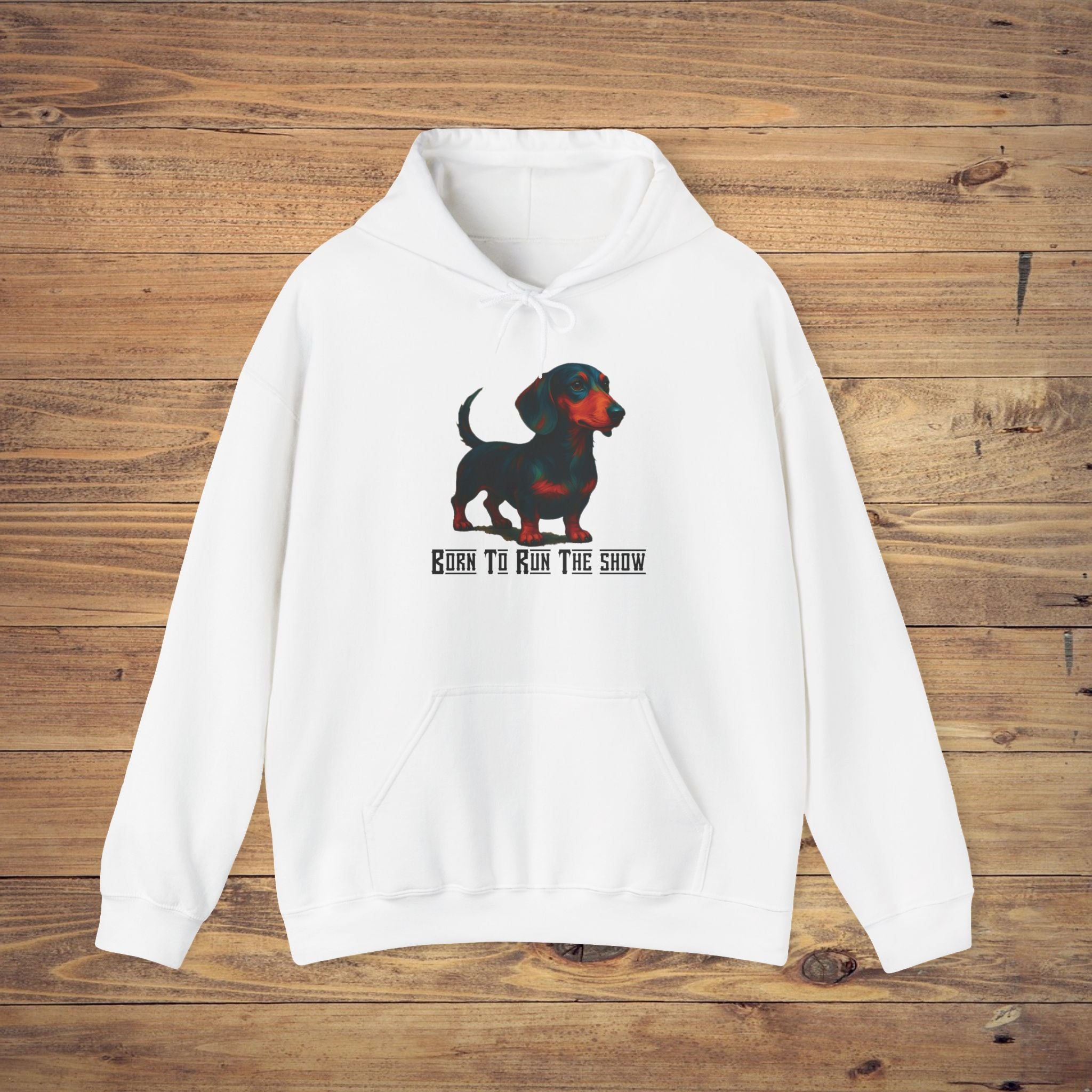 Dog Lover's Hooded Sweatshirt, Born to Run the Show Hoodie, Pet Apparel, Casual Wear, Animal Lovers Gift, Unisex Sweatshirt