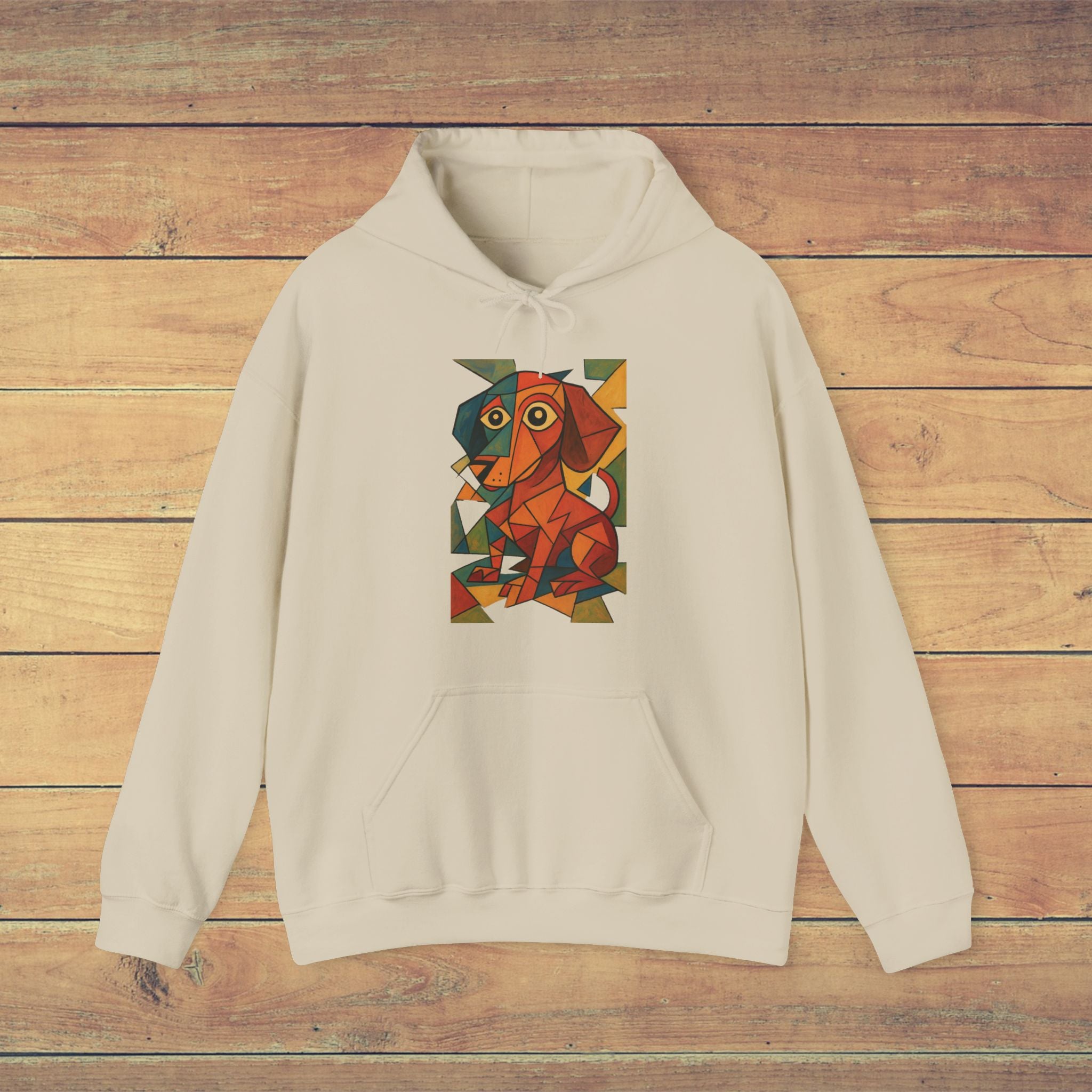 Abstract Art Pet Design Hoodie, Cute Dog Sweatshirt, Funky Art Apparel, Unique Gift for Animal Lovers, Perfect for Cozy Days