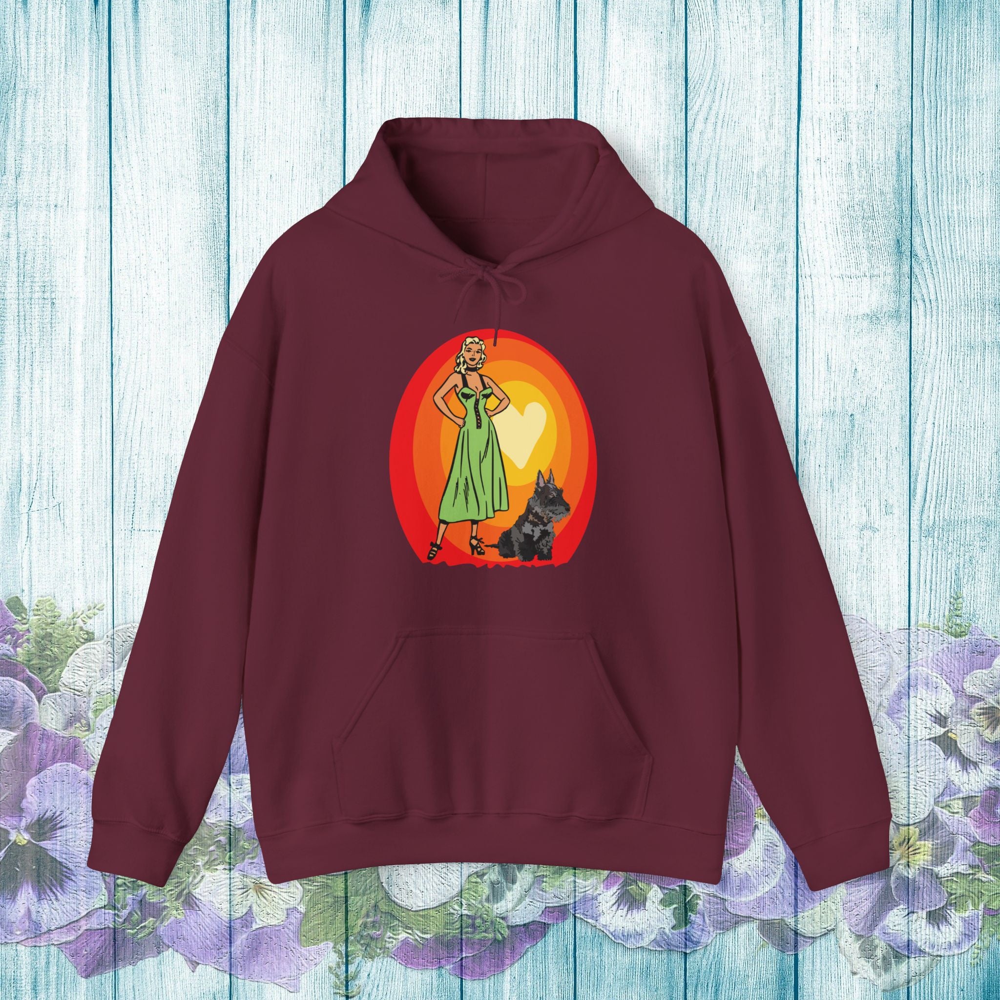 Vintage Style Dog Lover Hoodie - Unisex Heavy Blend™ Sweatshirt