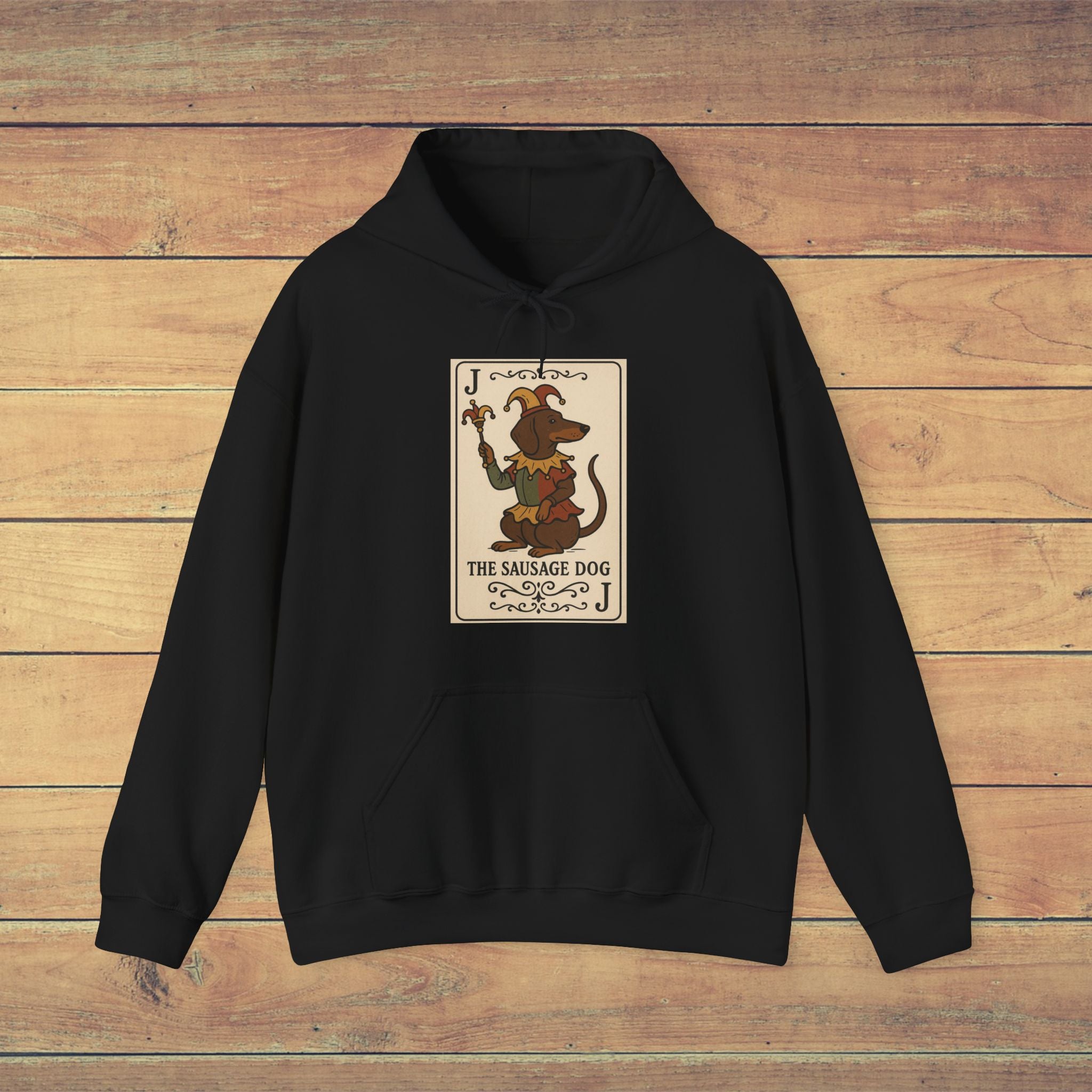 Joker Pup Hoodie – Dachshund Playing Card Design