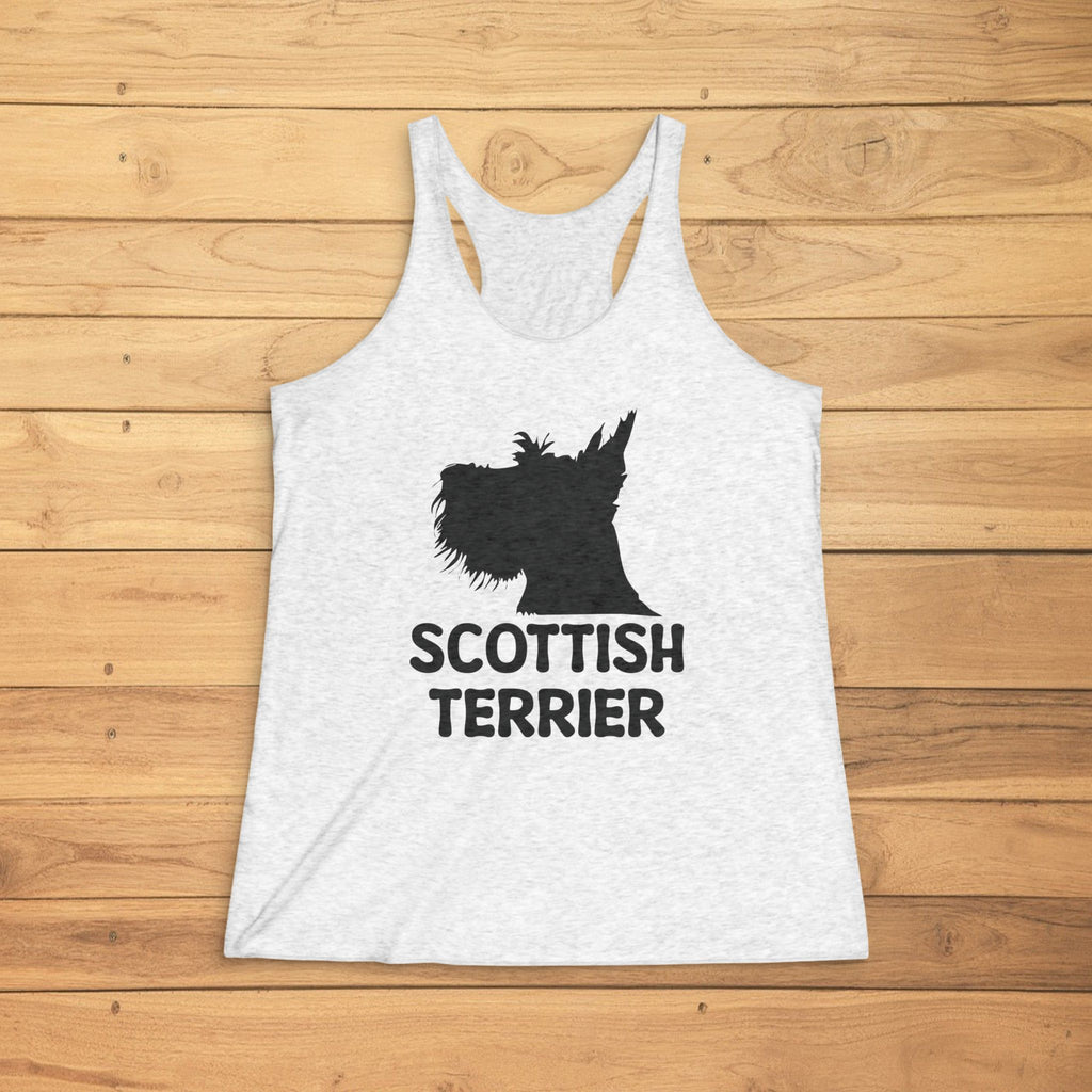 Scottish Terrier Tank Top — Silhouette Dog Lover Racerback