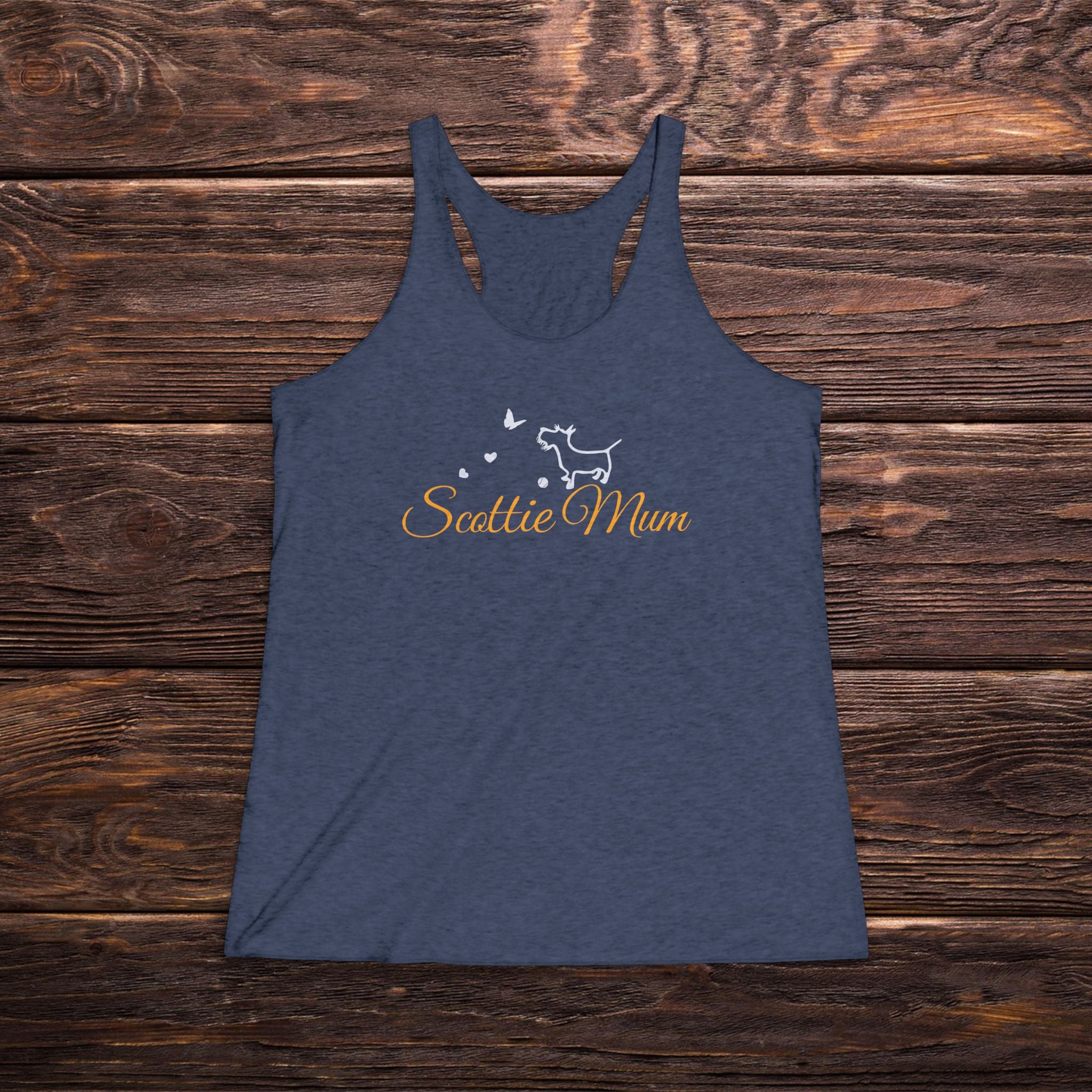 Scottie Mum Racerback Tank Top — Cute Scottie Dog Mom Graphic Tank