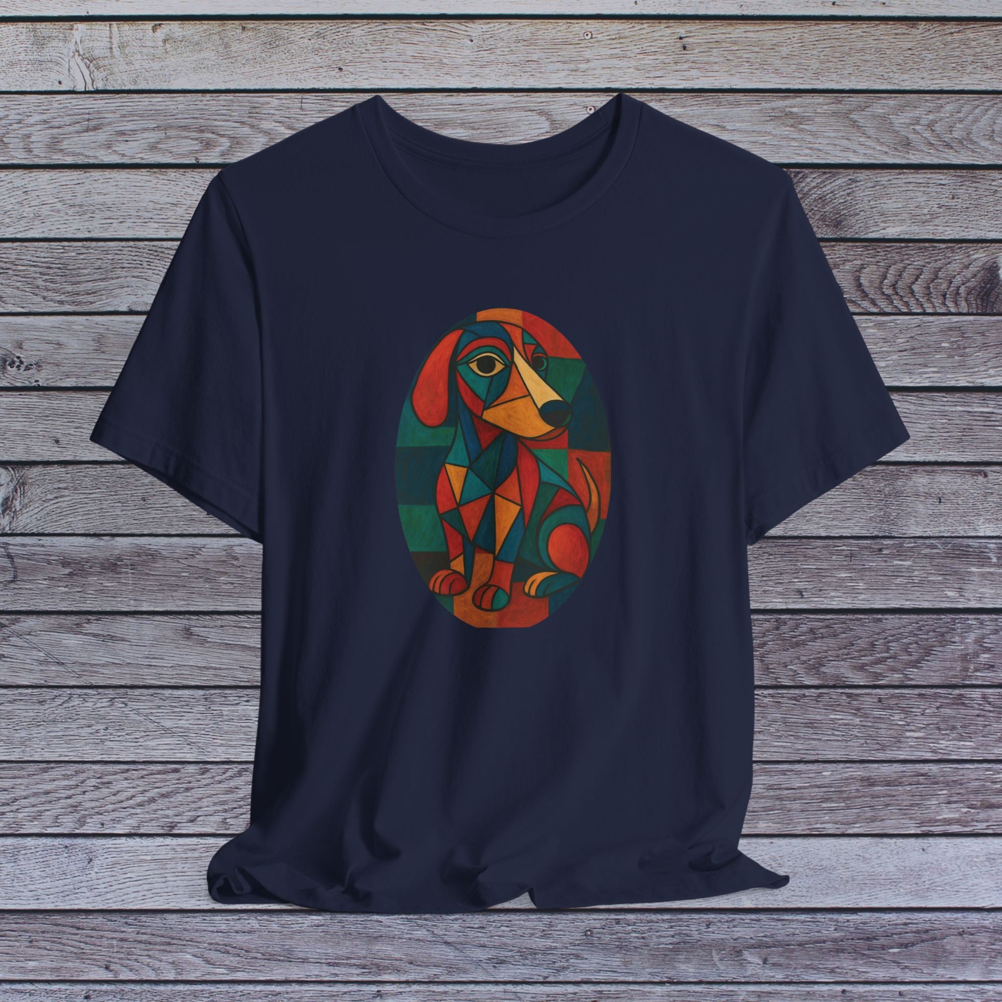Colorful Dog Art Unisex Tee, Stylish Pet Lover Shirt, Unique Gift for Dog Owners, Casual Wear, Animal Lover Gift