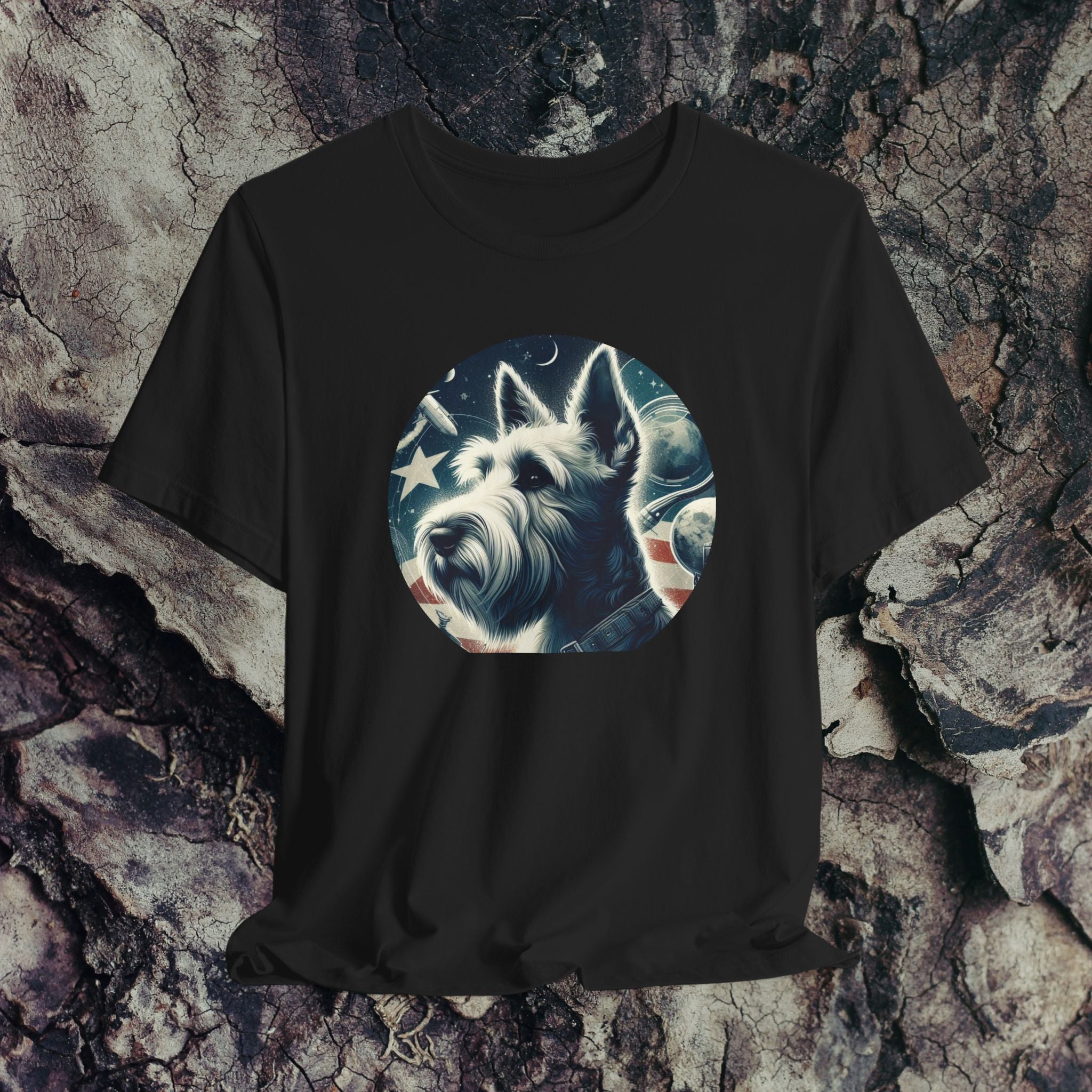 Patriotic Dog Tee - Unisex Jersey Short Sleeve T-Shirt