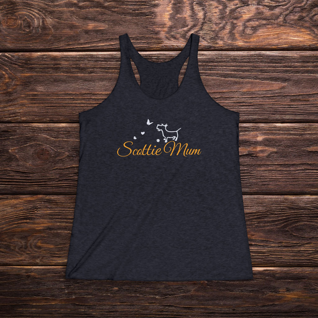 Scottie Mum Racerback Tank Top — Cute Scottie Dog Mom Graphic Tank