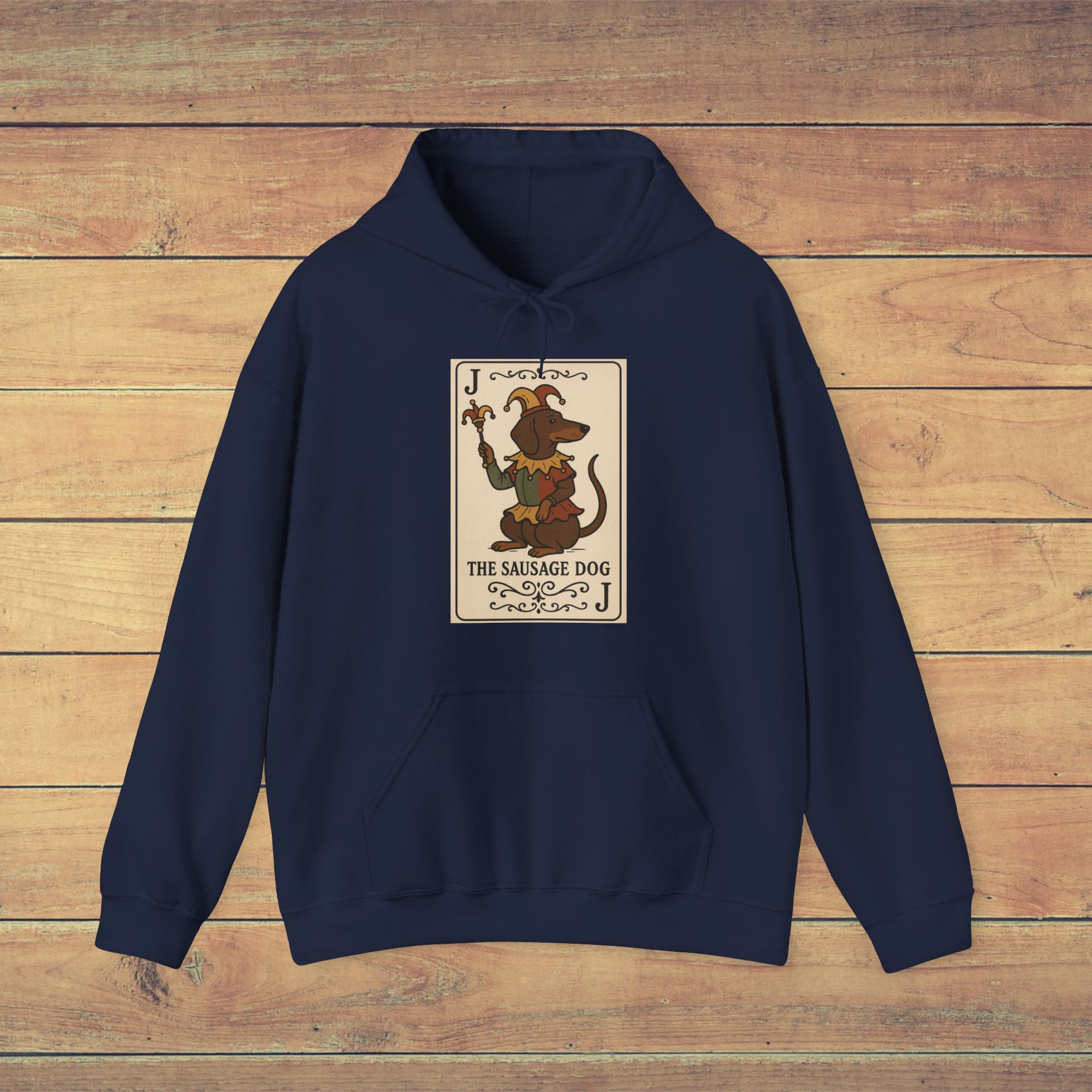 Joker Pup Hoodie – Dachshund Playing Card Design