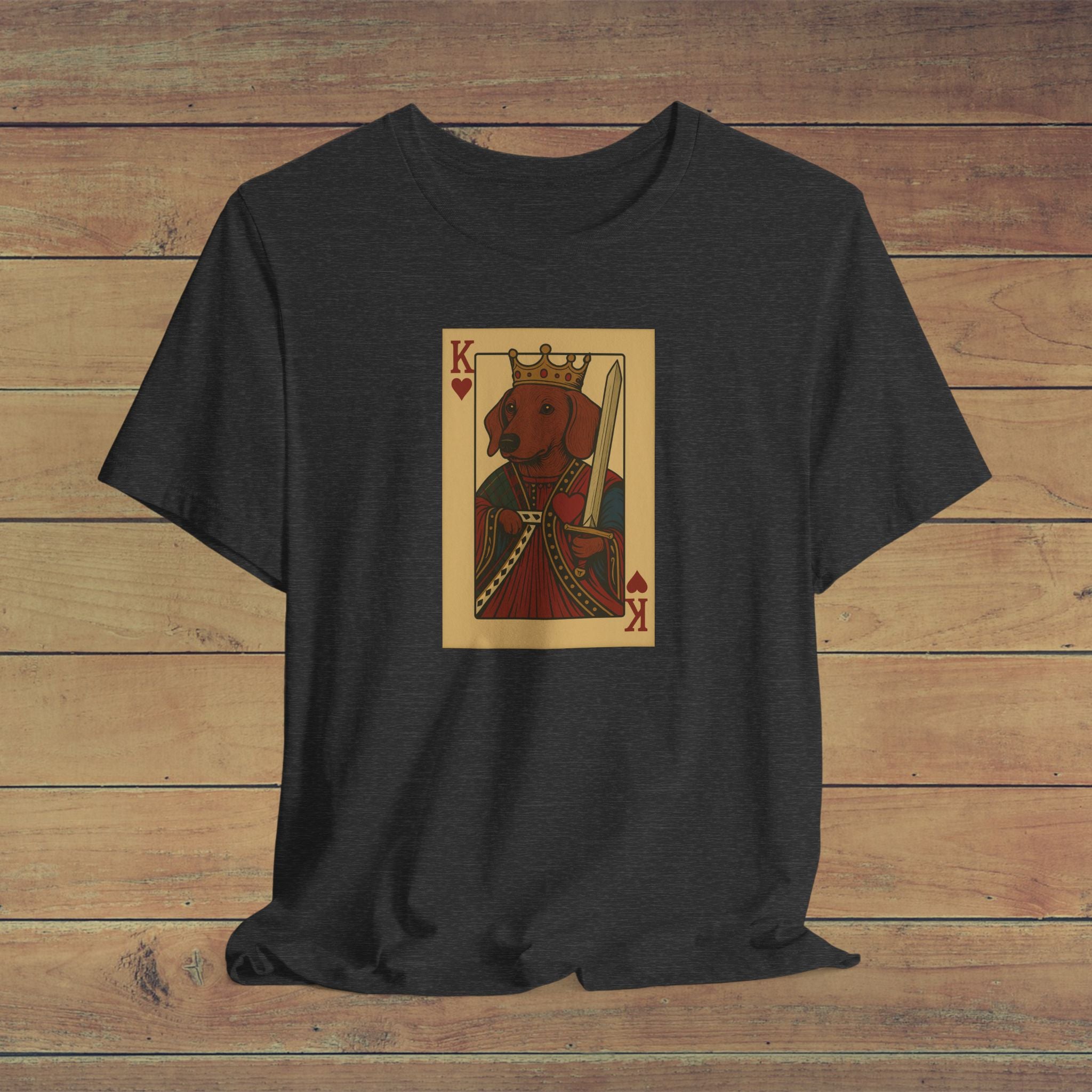 Dog King Playing Card Tee, Unique Dog Lover Shirt, Gift for Animal Lovers, Casual Unisex Tee, Fun Graphic T-Shirt