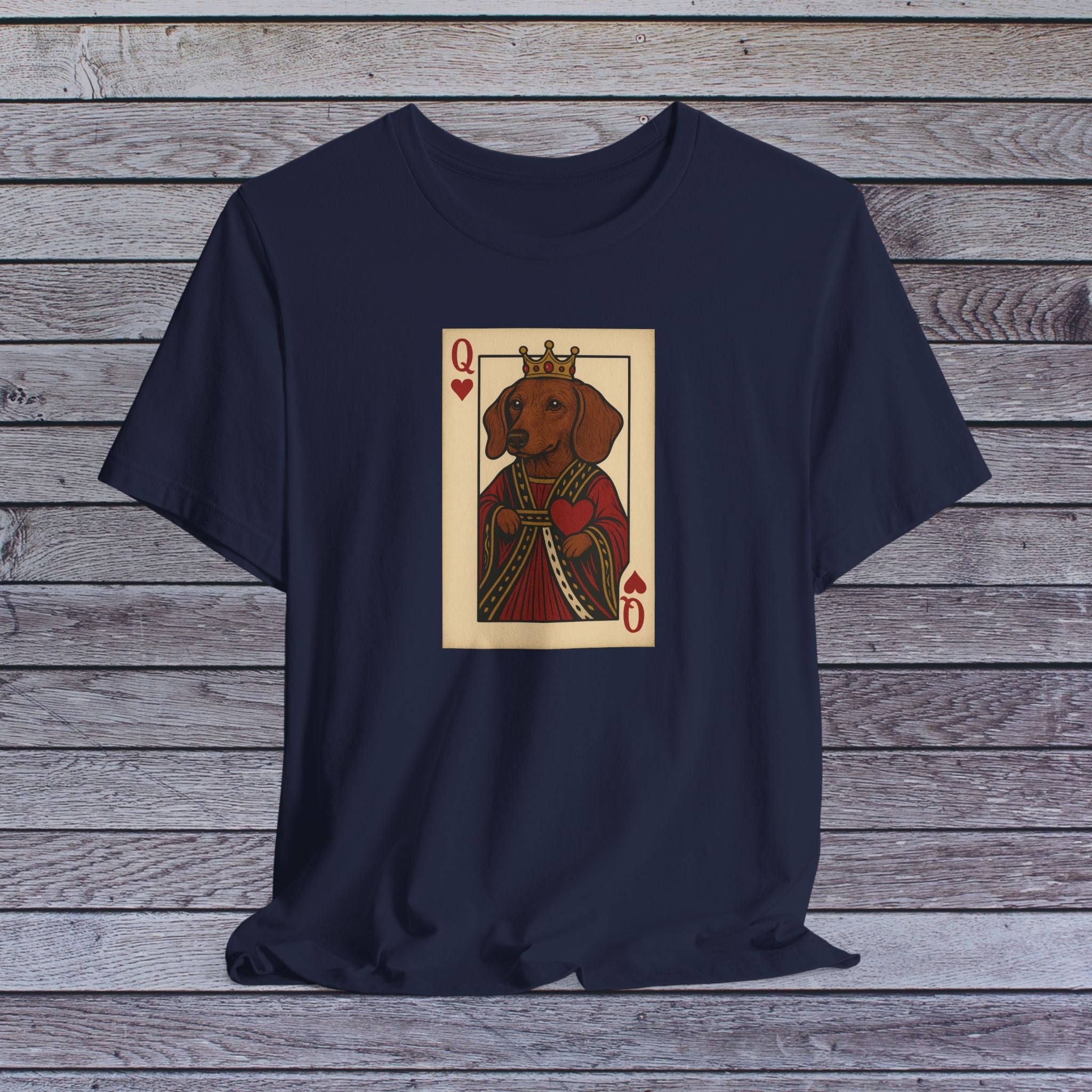 Dog Queen Playing Card Tee - Fun Gift for Pet Lovers, Dog Moms, Animal Lovers, Casual Wear, Birthday Gift