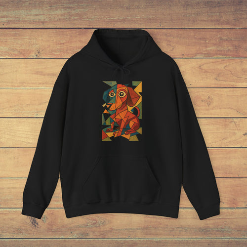 Abstract Art Pet Design Hoodie, Cute Dog Sweatshirt, Funky Art Apparel, Unique Gift for Animal Lovers, Perfect for Cozy Days