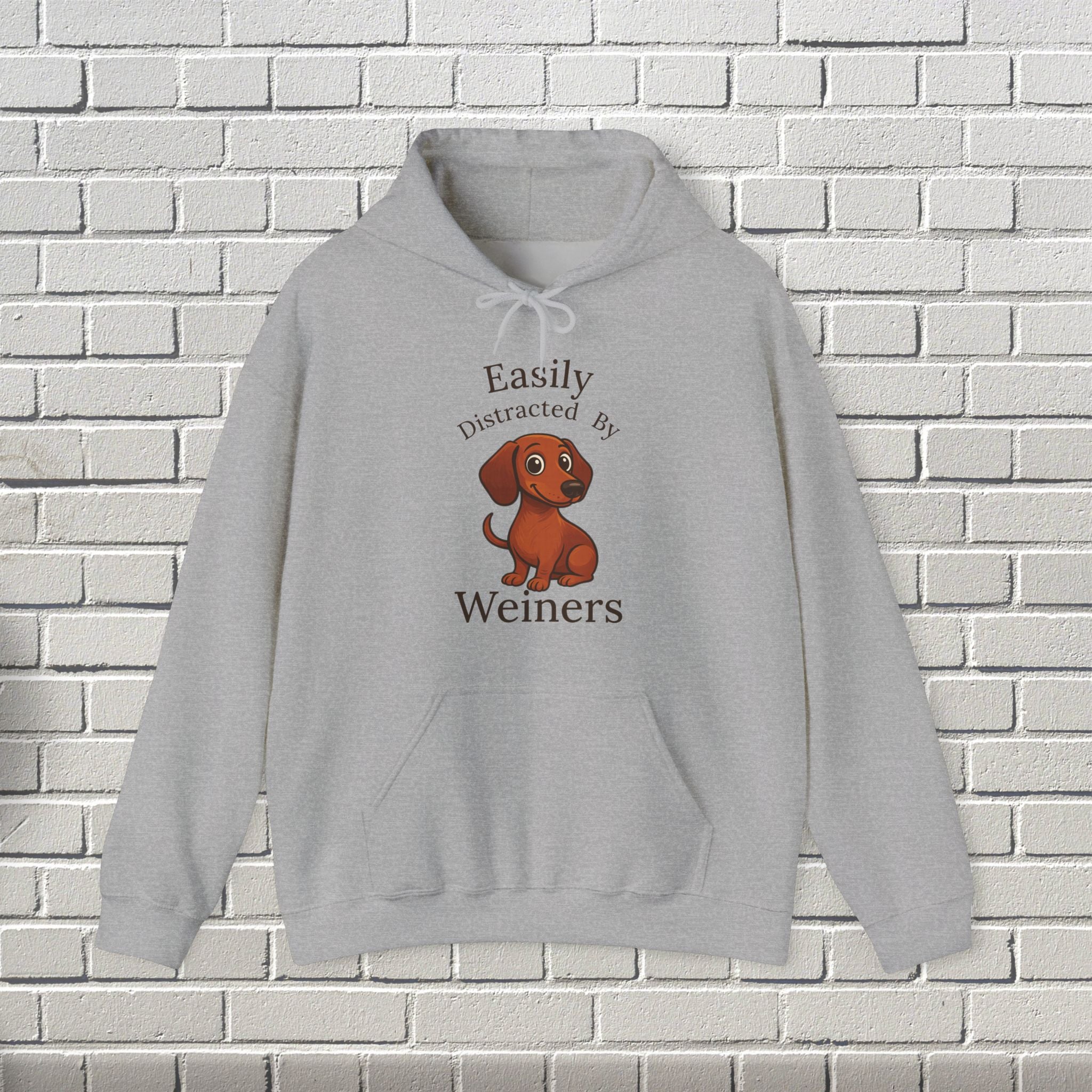 Adorable Dog Lover's Hoodie, Perfect for Pet Owners, Casual Wear, Gifts for Dog Lovers, Funny Sweatshirt, Weiner Dog Humor