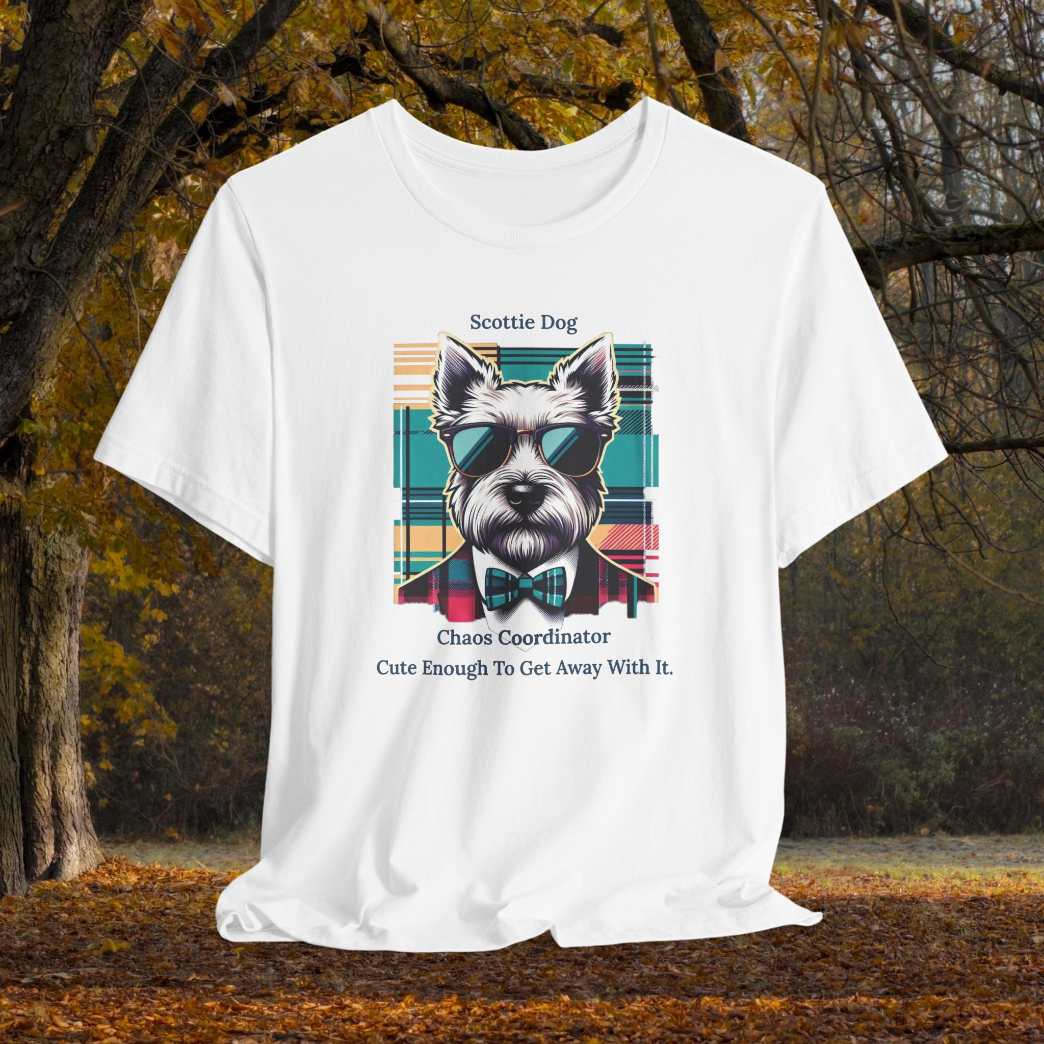 Scottie Dog Chaos Coordinator Tee - Fun Unisex Jersey Short Sleeve Shirt