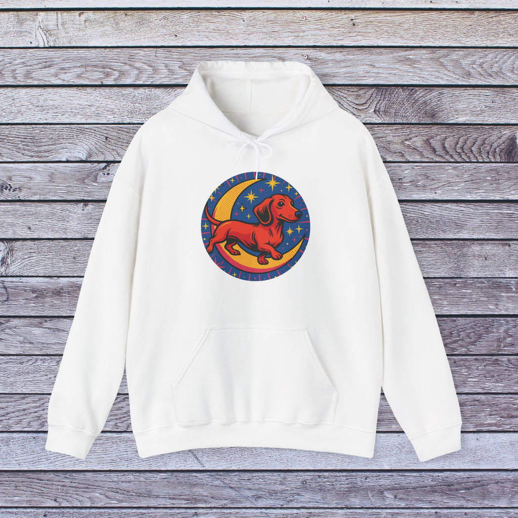 Cosmic Dachshund Hoodie - Cute Dog Sweatshirt, Pet Lover Gift, Cozy Sweatshirt, Animal Lover Apparel, Birthday Gift