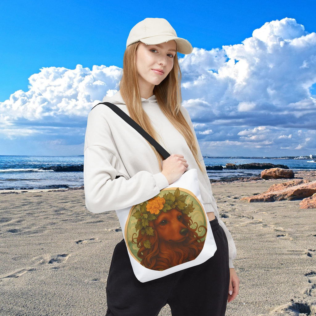 Floral Dachshund Tote Bag – Whimsical Gift for Daxie Fans