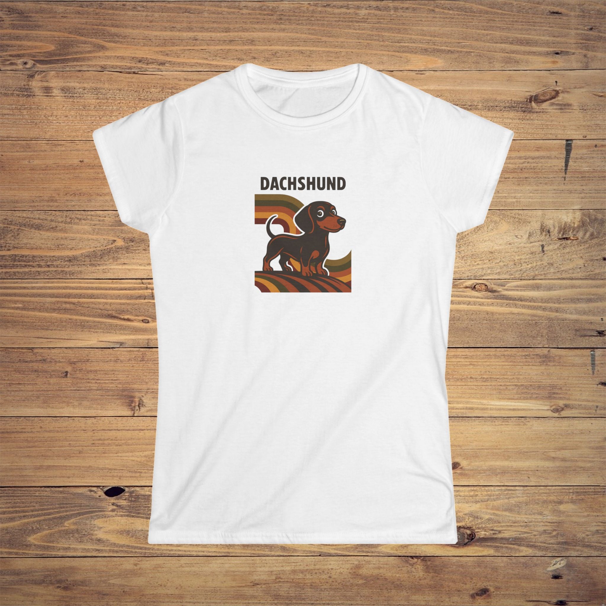 Dachshund Women's Softstyle Tee - Cute Dog Shirt, Pet Lover Gift, Stylish Summer Top, Casual Everyday Wear, Animal Lover Apparel
