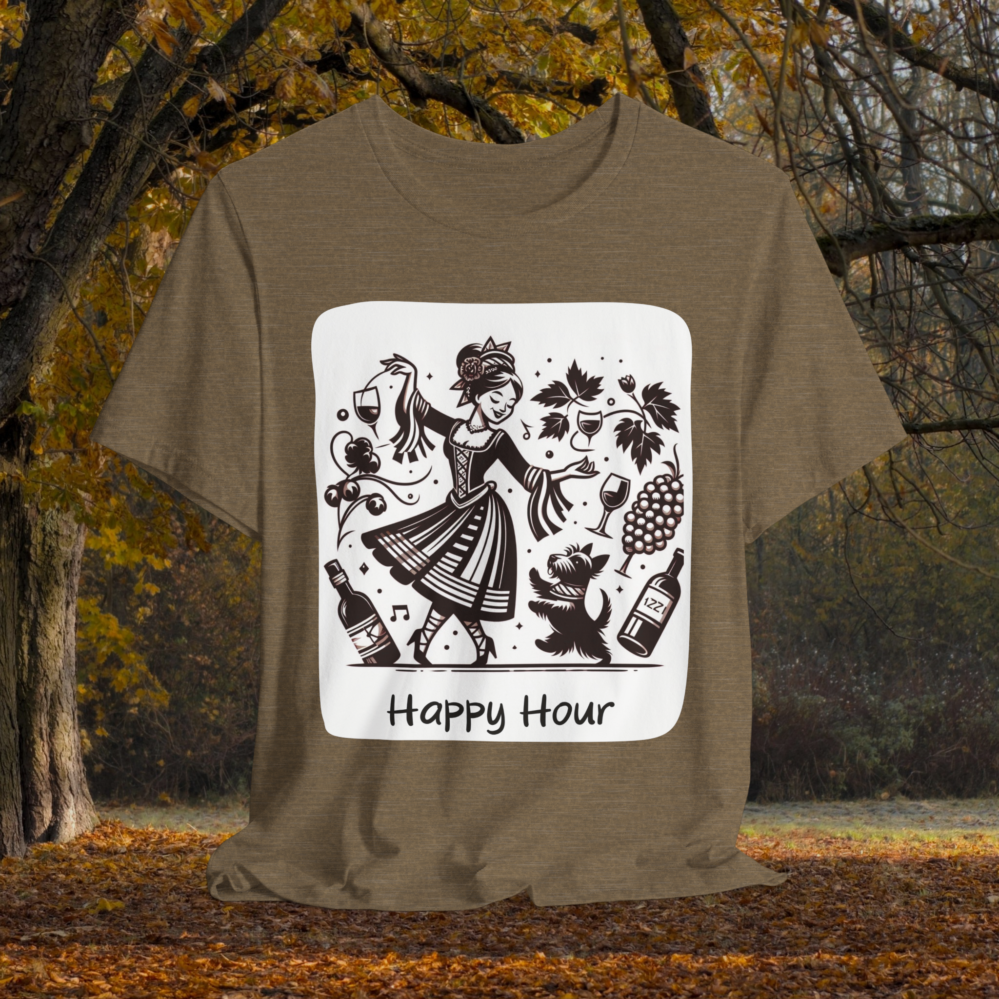 Happy Hour Unisex Tee - Fun Graphic Shirt for Party Lovers