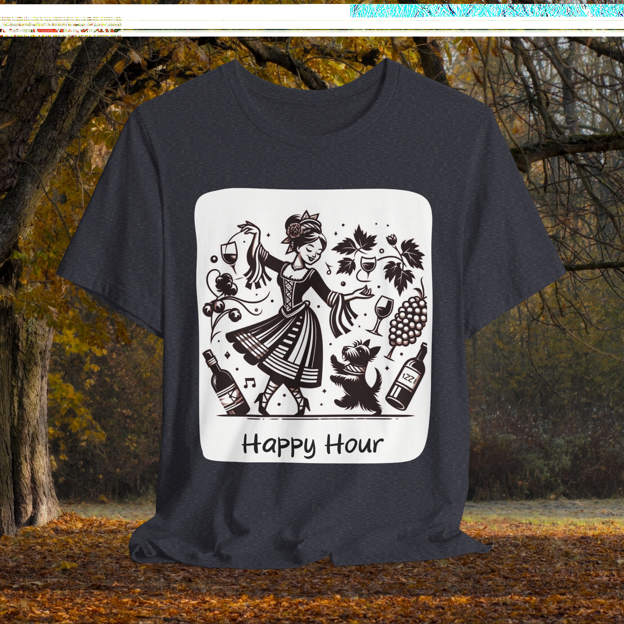 Happy Hour Unisex Tee - Fun Graphic Shirt for Party Lovers