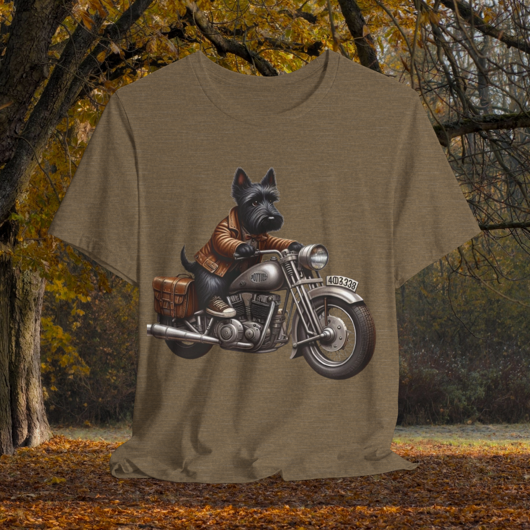 Biker Dog Unisex Jersey Tee - Motorcycle Lover's Gift