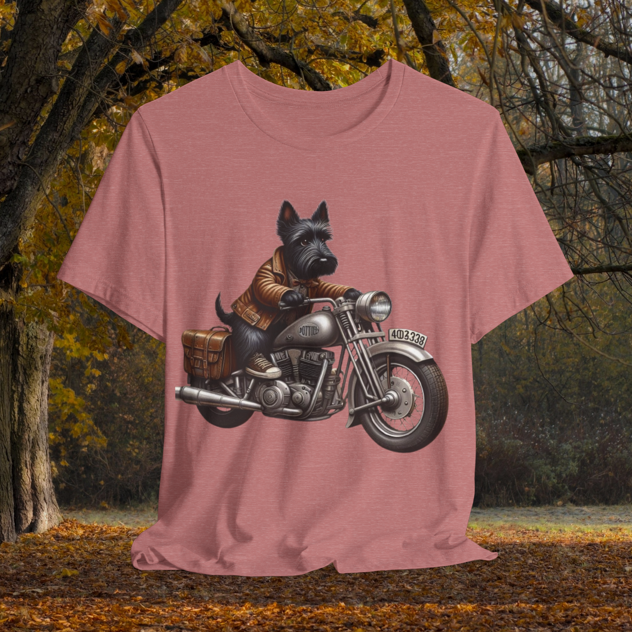 Biker Dog Unisex Jersey Tee - Motorcycle Lover's Gift