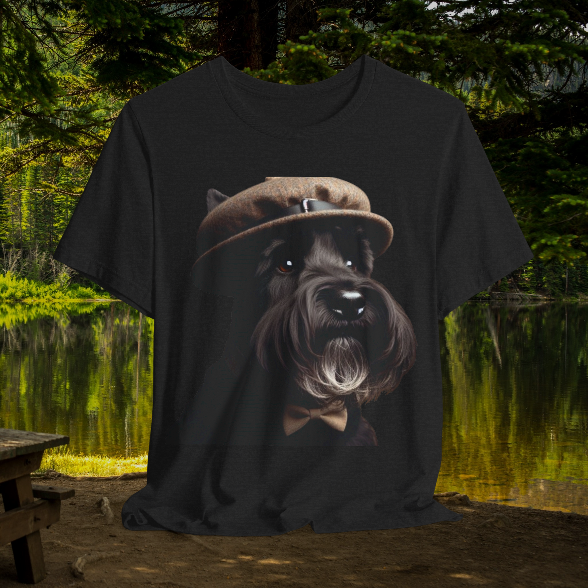 Vintage Dog Portrait Unisex Jersey Tee – Stylish Funky Pet Lover T-Shirt