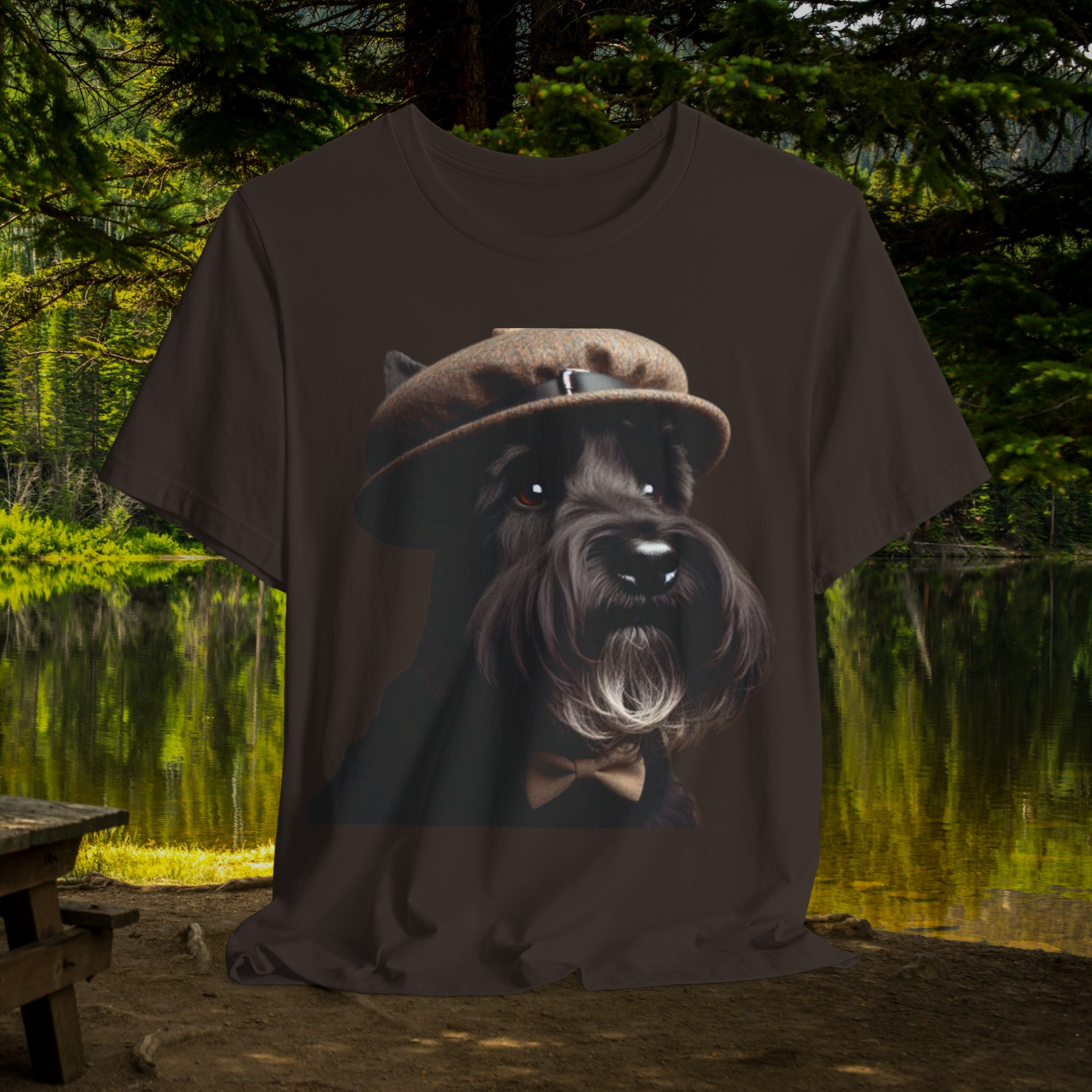 Vintage Dog Portrait Unisex Jersey Tee – Stylish Funky Pet Lover T-Shirt