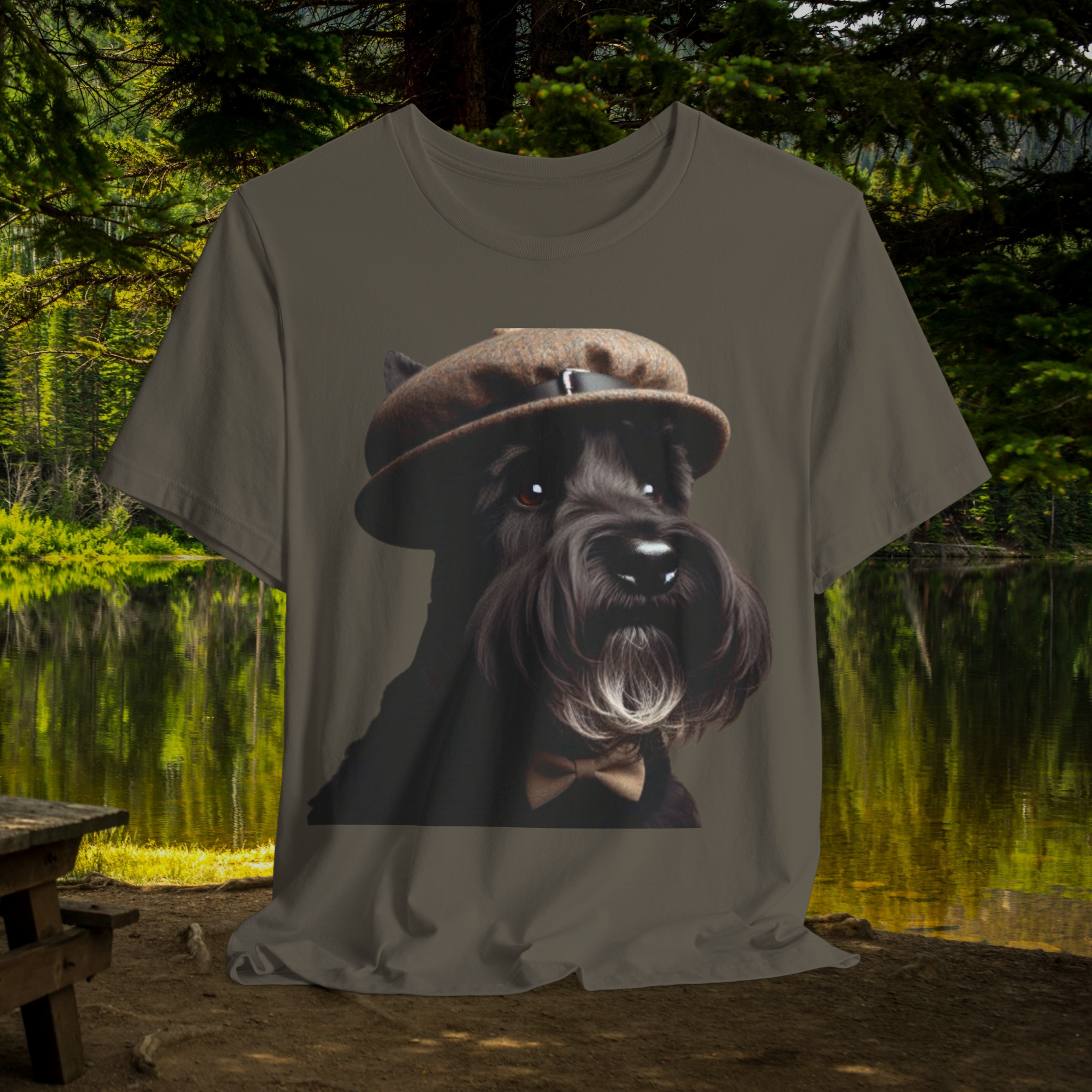 Vintage Dog Portrait Unisex Jersey Tee – Stylish Funky Pet Lover T-Shirt
