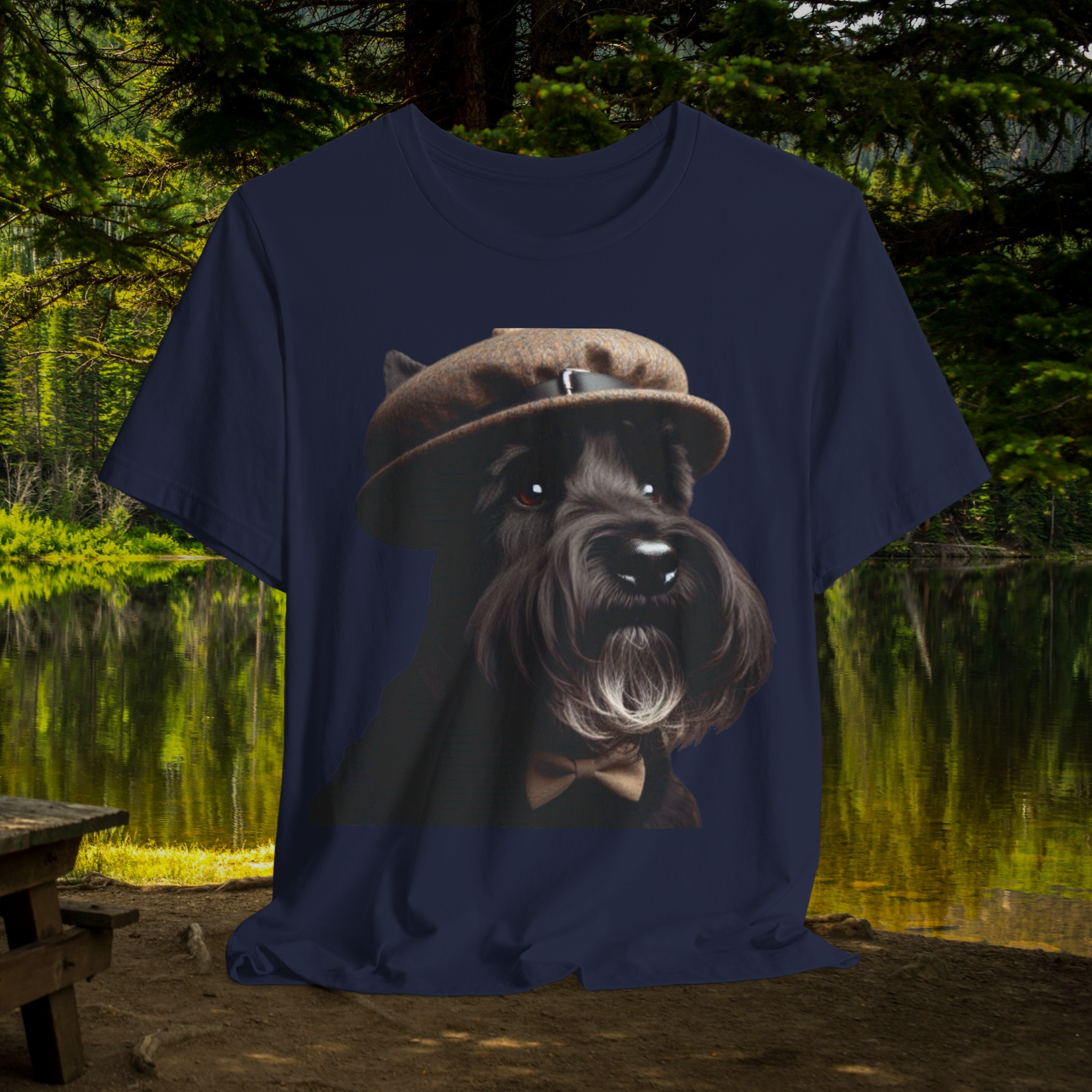 Vintage Dog Portrait Unisex Jersey Tee – Stylish Funky Pet Lover T-Shirt