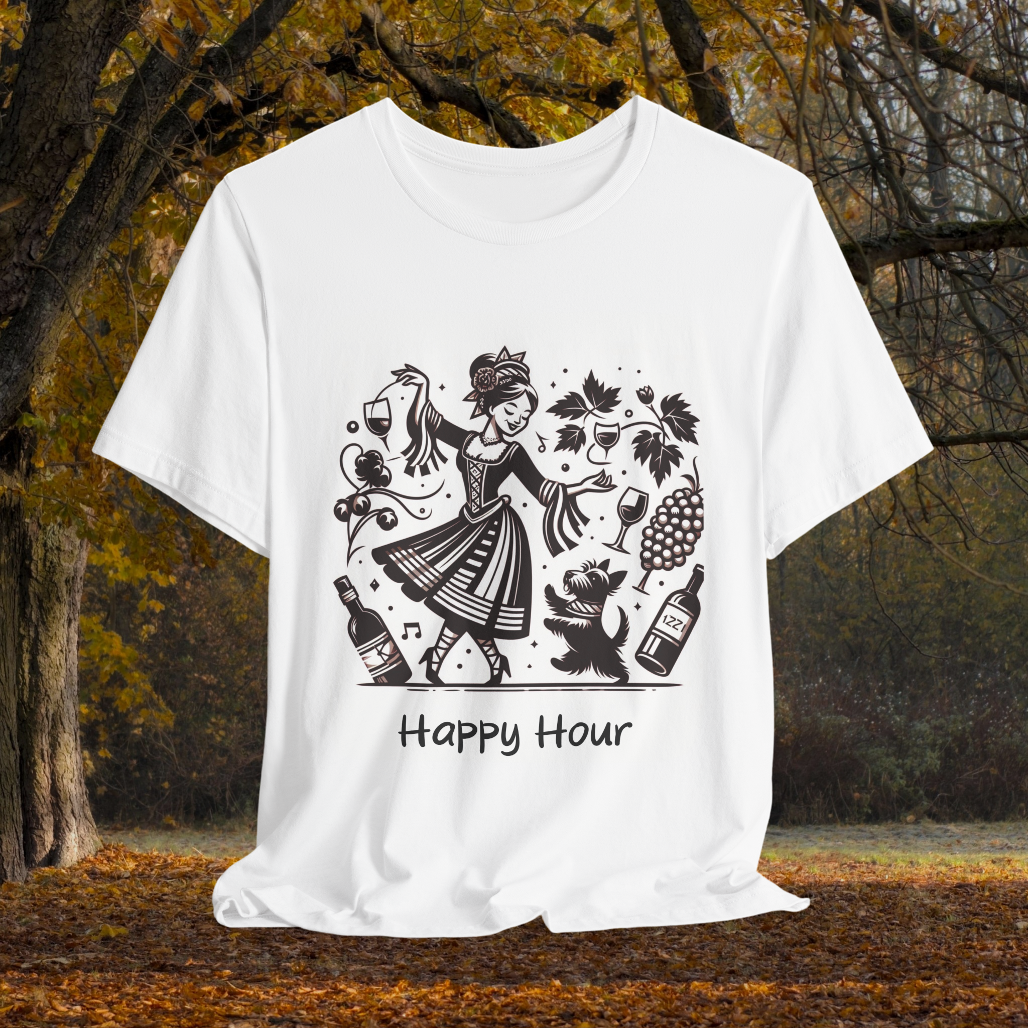 Happy Hour Unisex Tee - Fun Graphic Shirt for Party Lovers