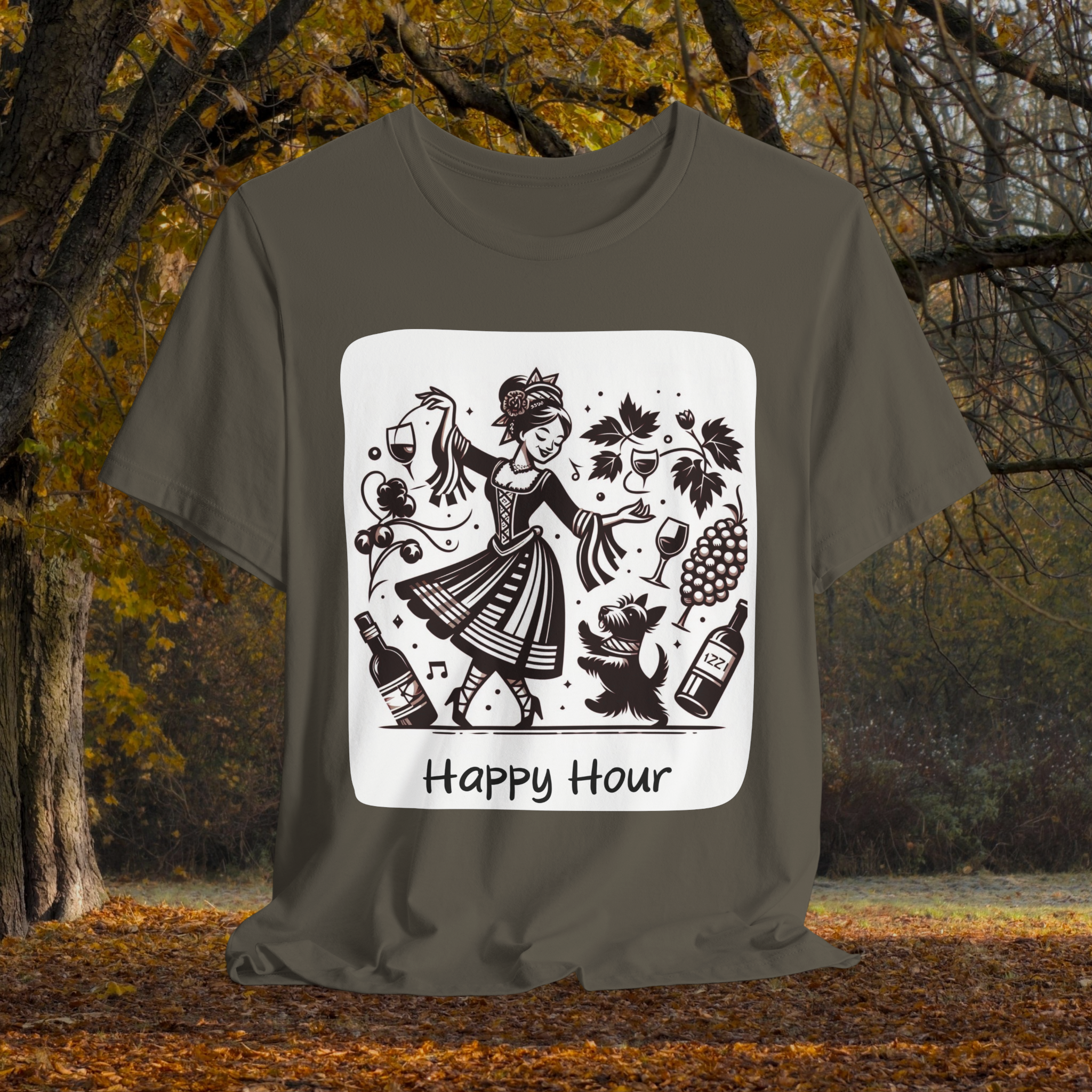 Happy Hour Unisex Tee - Fun Graphic Shirt for Party Lovers