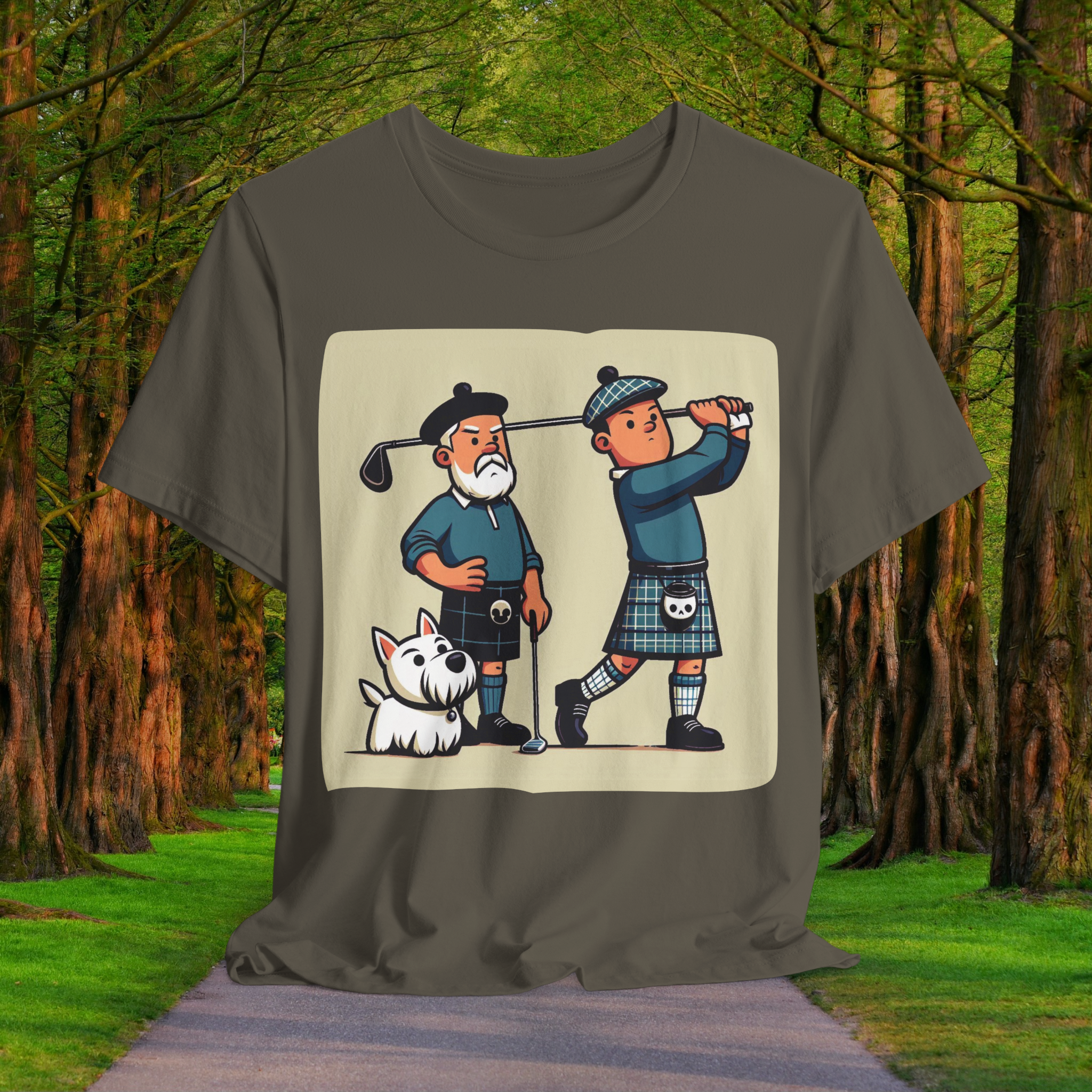 Golfing Friends Unisex Tee - Playful Design for Golf Lovers