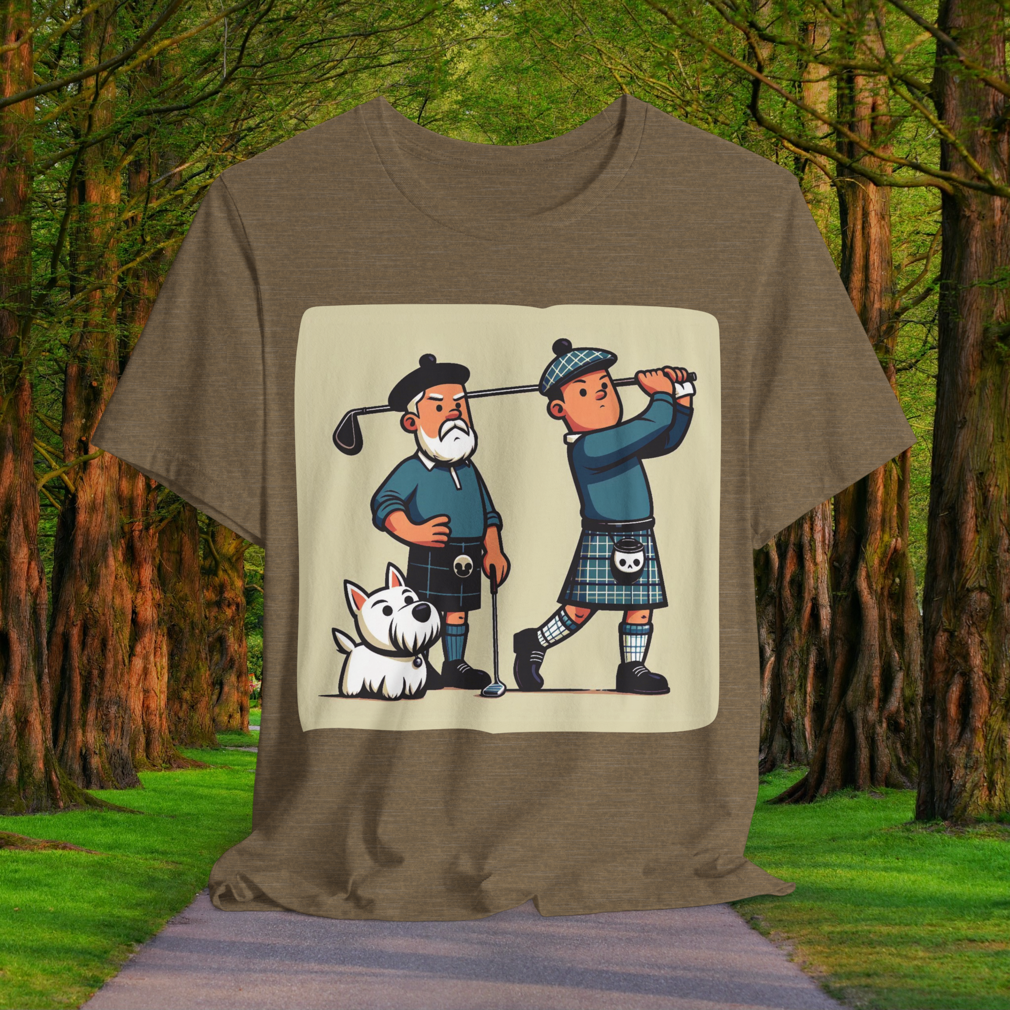 Golfing Friends Unisex Tee - Playful Design for Golf Lovers