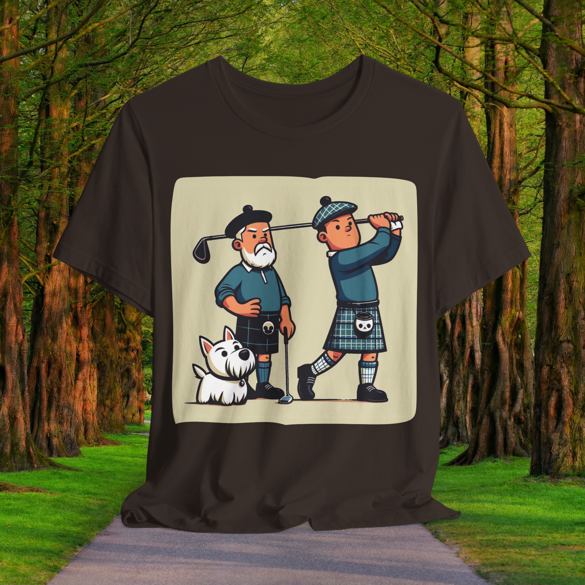 Golfing Friends Unisex Tee - Playful Design for Golf Lovers