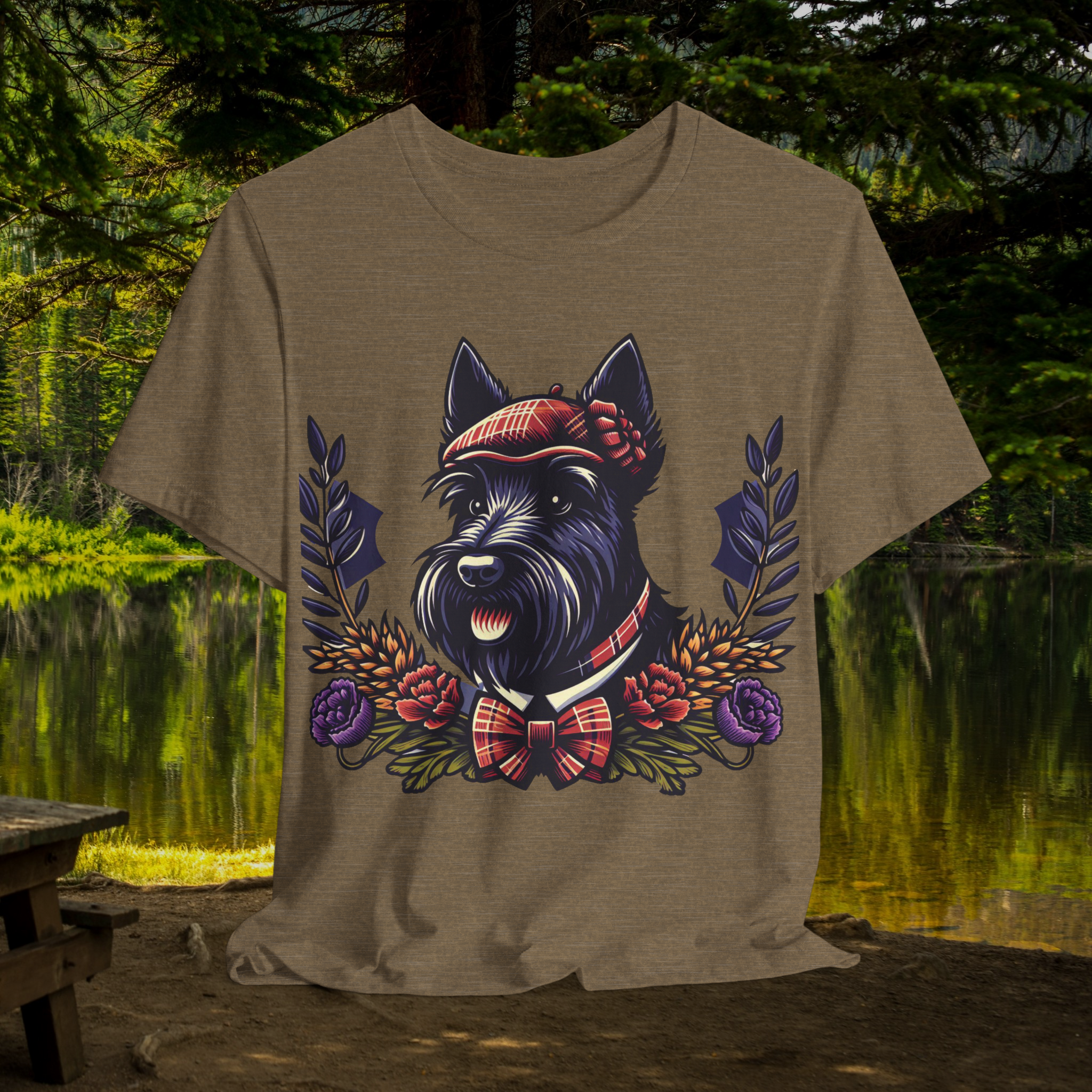 Vintage Dog Illustration Unisex Jersey Tee - Perfect for Pet Lovers