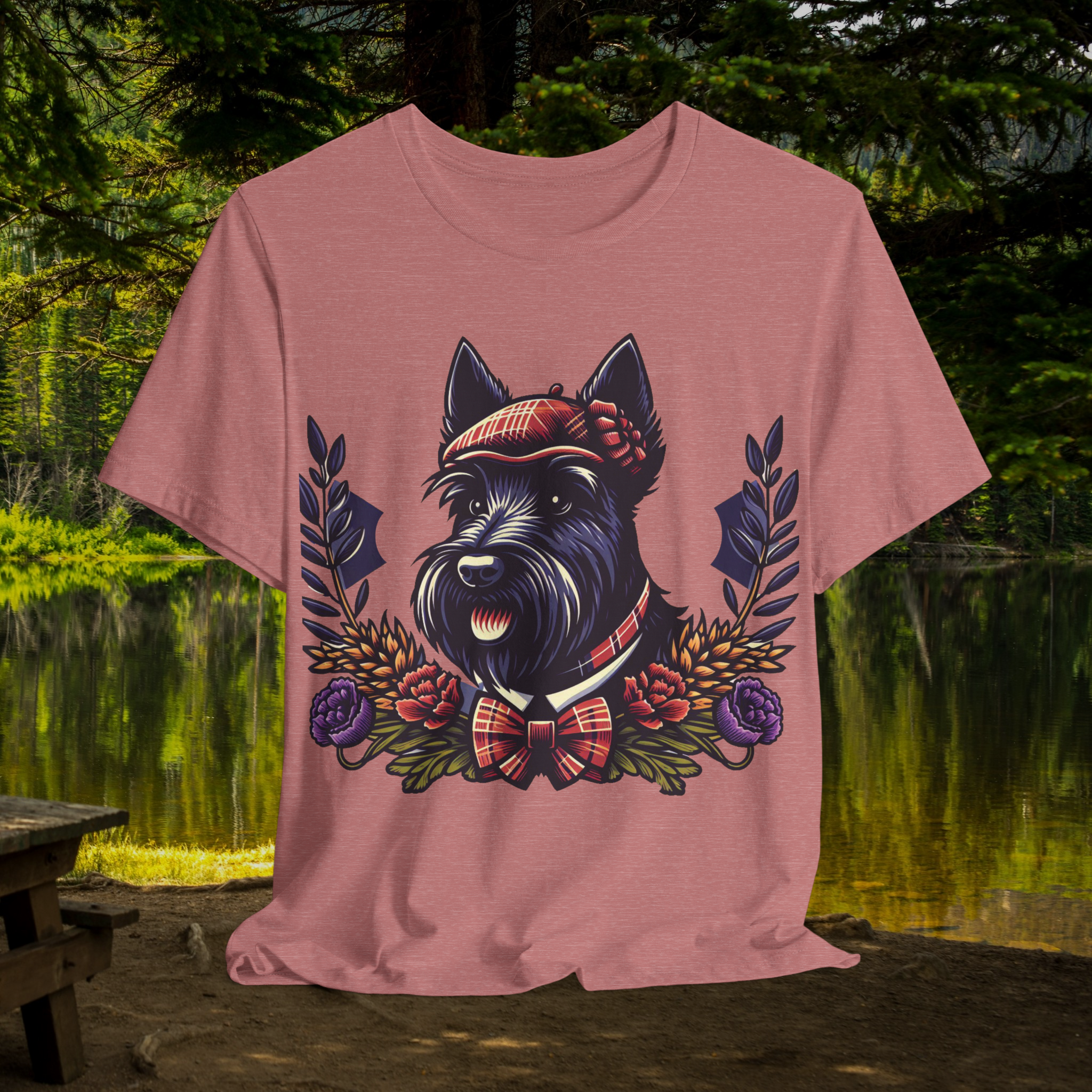 Vintage Dog Illustration Unisex Jersey Tee - Perfect for Pet Lovers