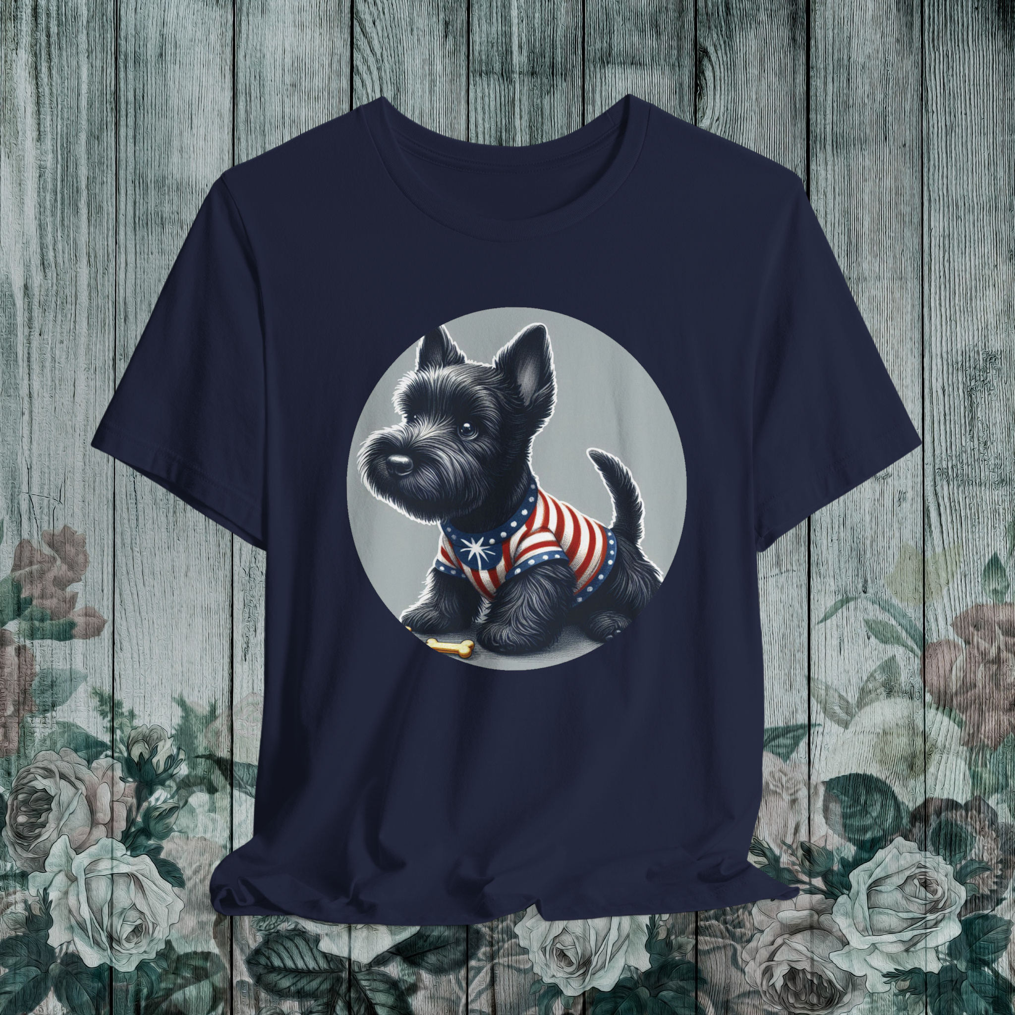 Cute Dog Patriot Unisex Tee - Perfect for Holidays & Casual Wear