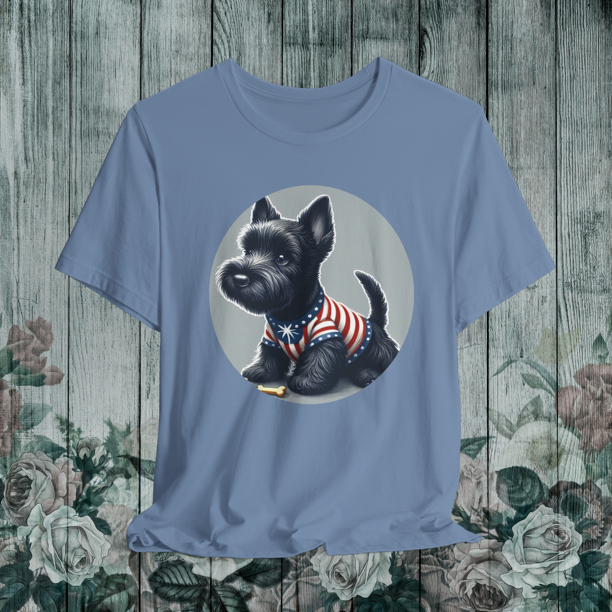Cute Dog Patriot Unisex Tee - Perfect for Holidays & Casual Wear