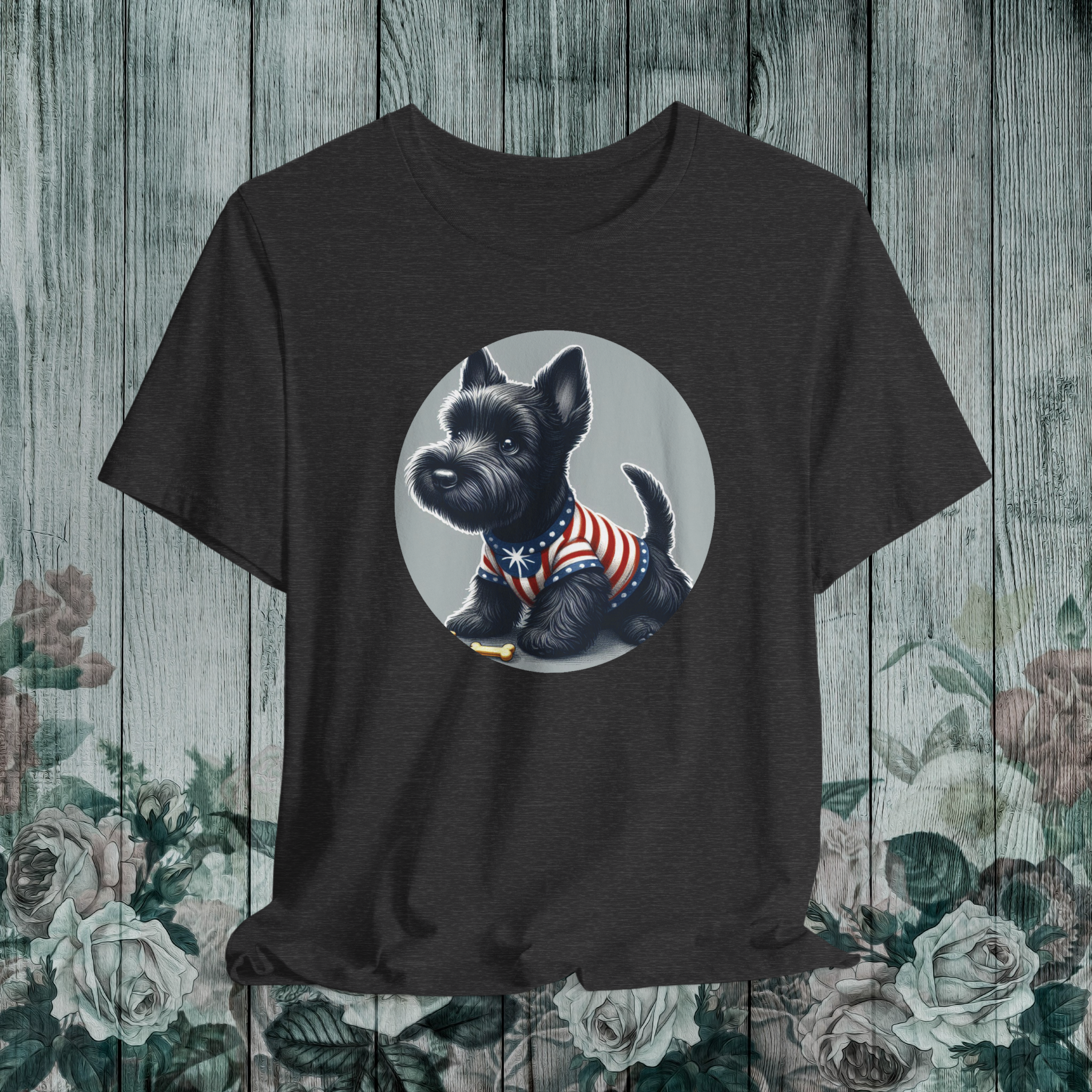Cute Dog Patriot Unisex Tee - Perfect for Holidays & Casual Wear