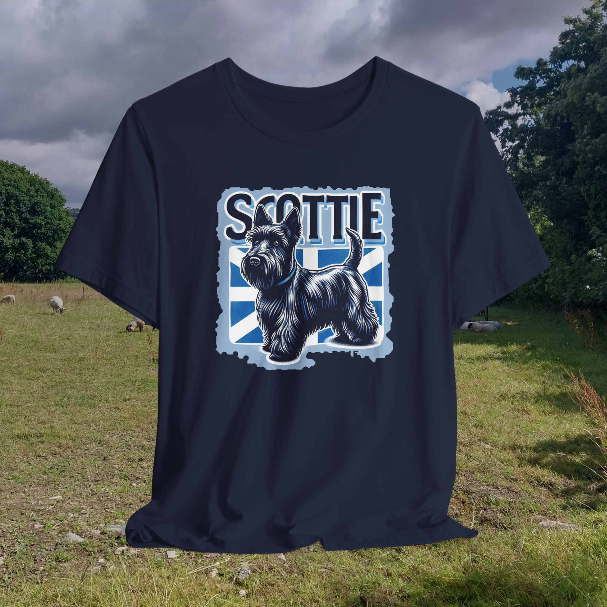 Scottie Dog Unisex Tee - Casual Pet Lover's Short Sleeve Shirt