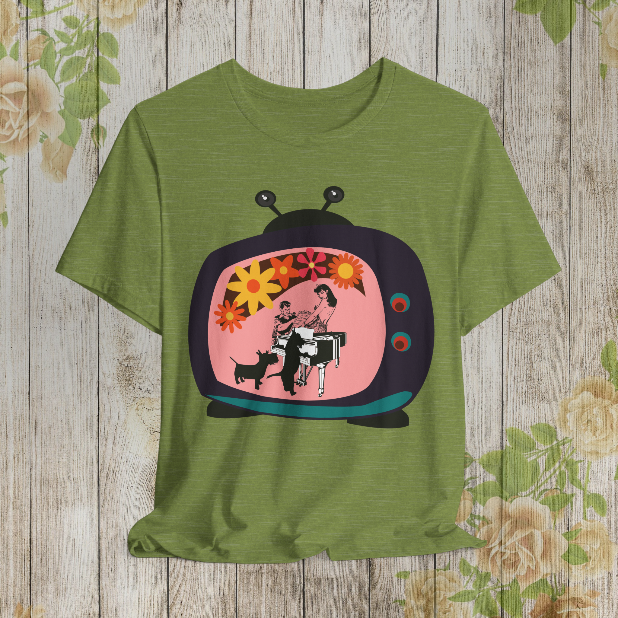 Retro TV Graphic Tee - Unisex Short Sleeve Jersey Shirt