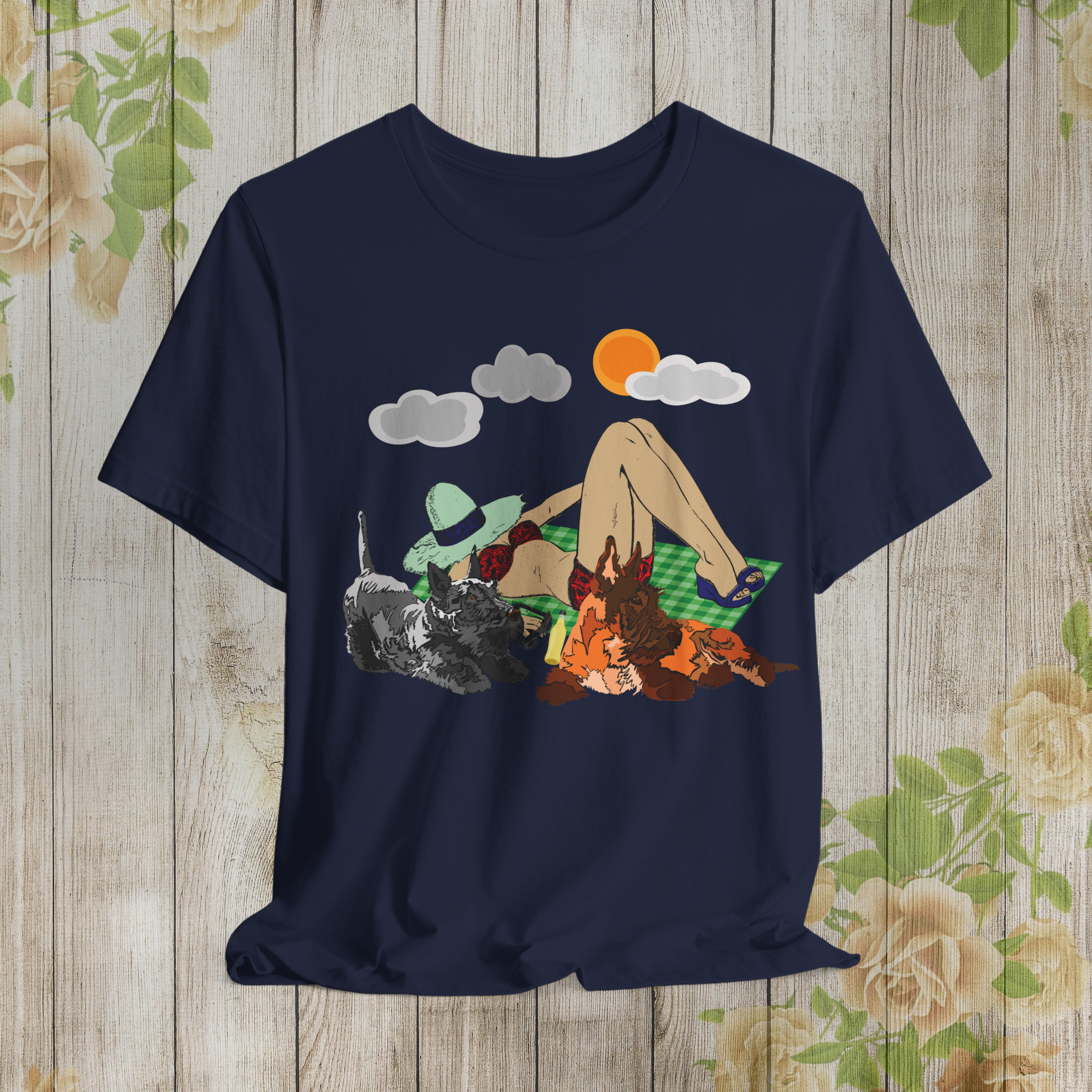 Chill Vibes Graphic Tee for Dog Lovers | Unisex Jersey Short Sleeve T-Shirt