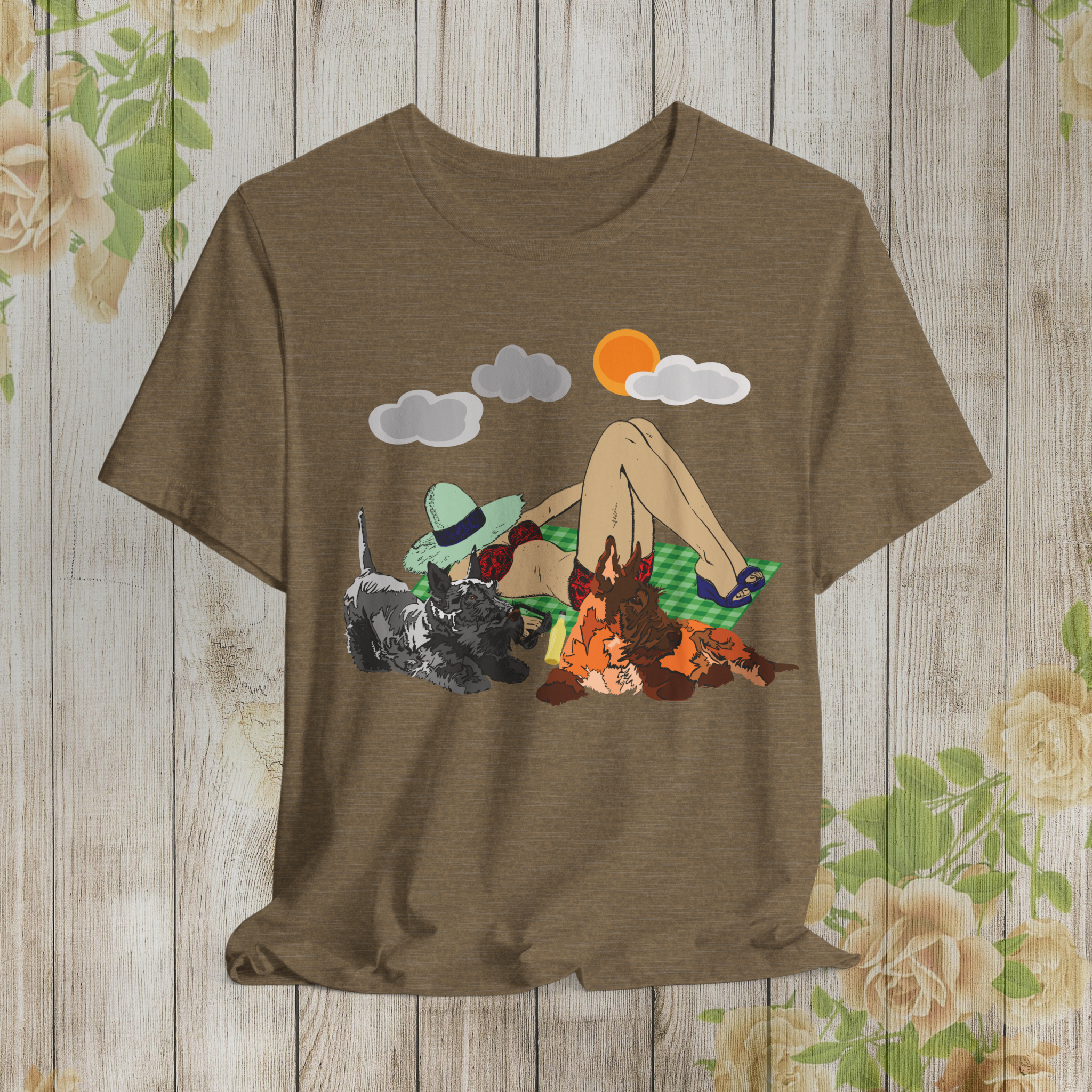 Chill Vibes Graphic Tee for Dog Lovers | Unisex Jersey Short Sleeve T-Shirt