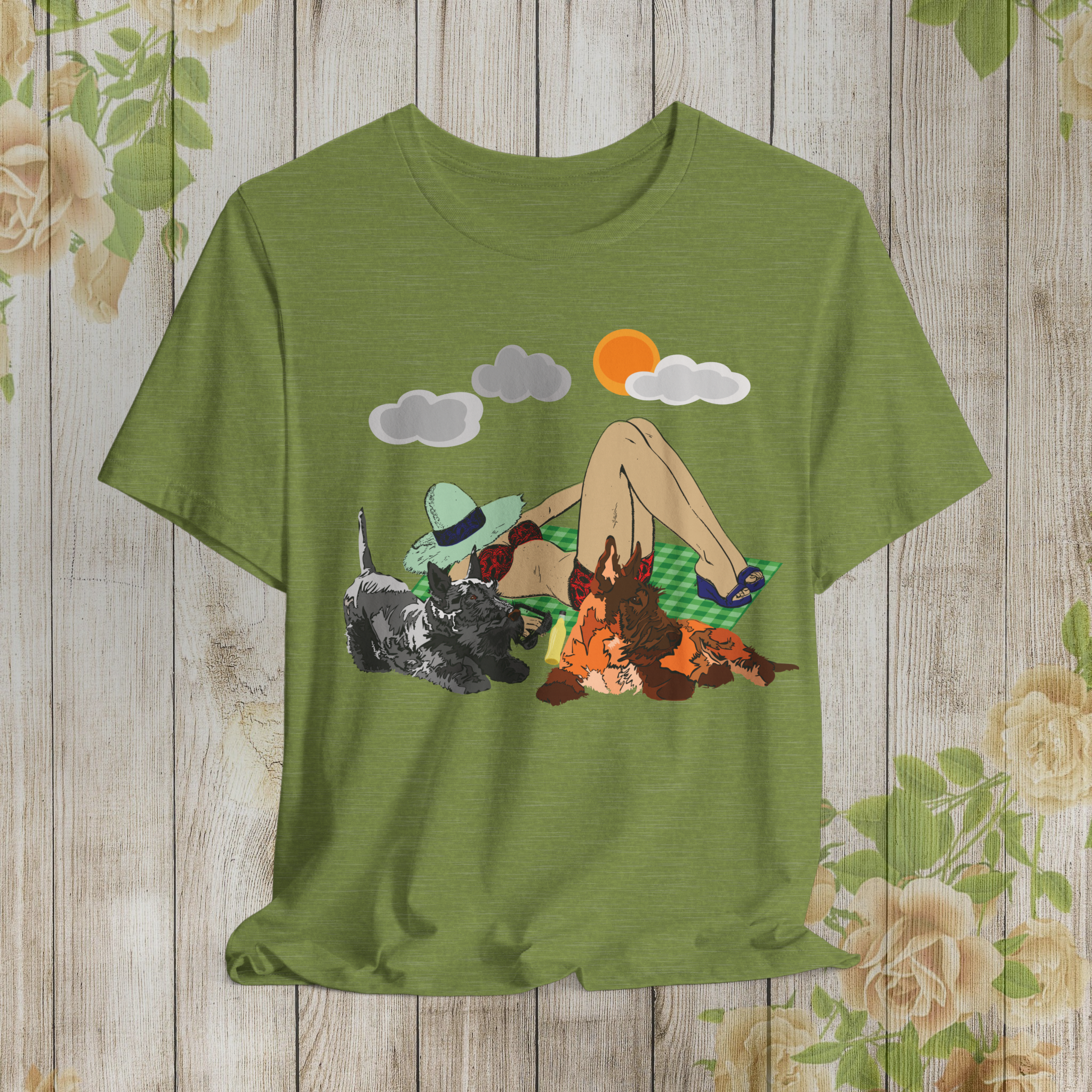 Chill Vibes Graphic Tee for Dog Lovers | Unisex Jersey Short Sleeve T-Shirt