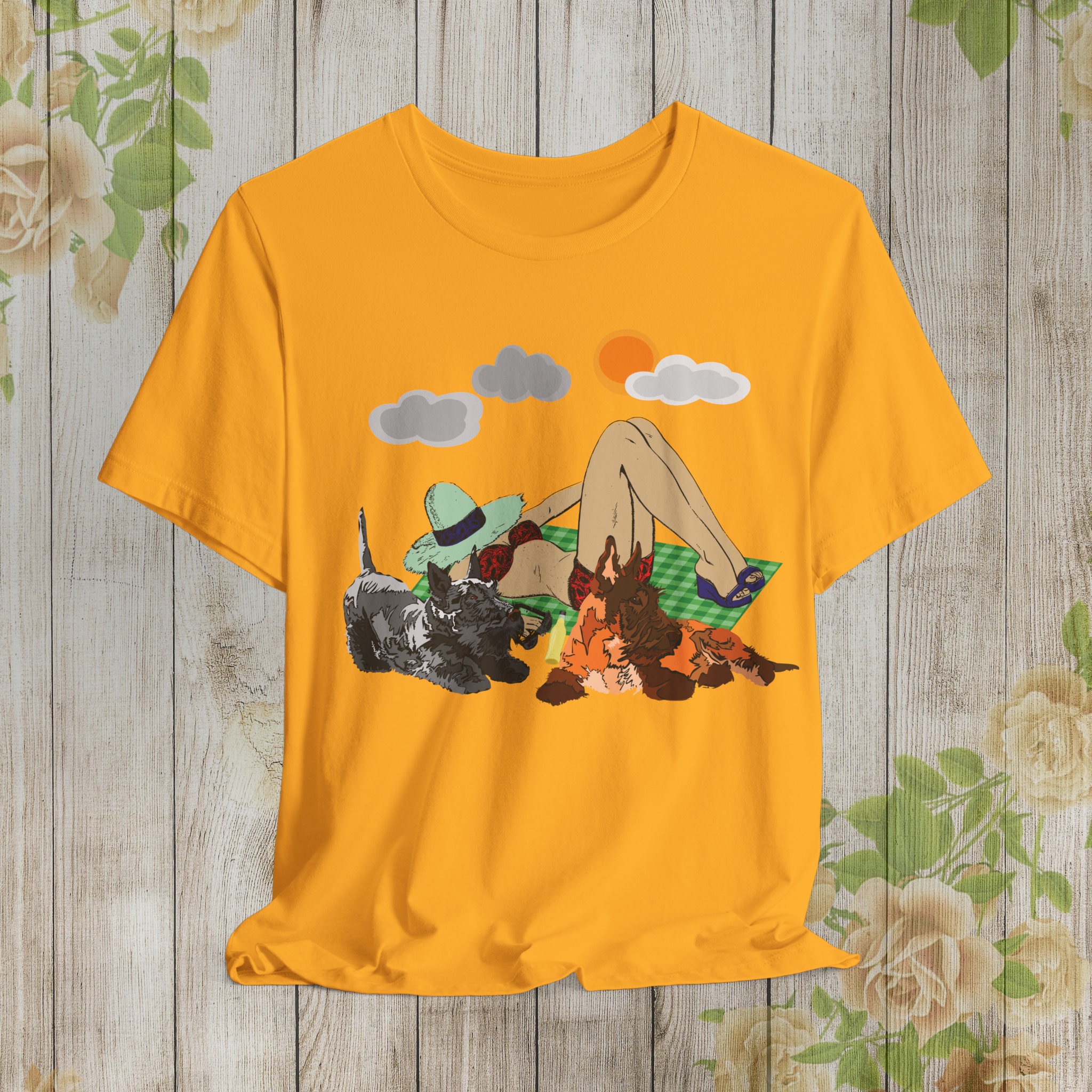 Chill Vibes Graphic Tee for Dog Lovers | Unisex Jersey Short Sleeve T-Shirt