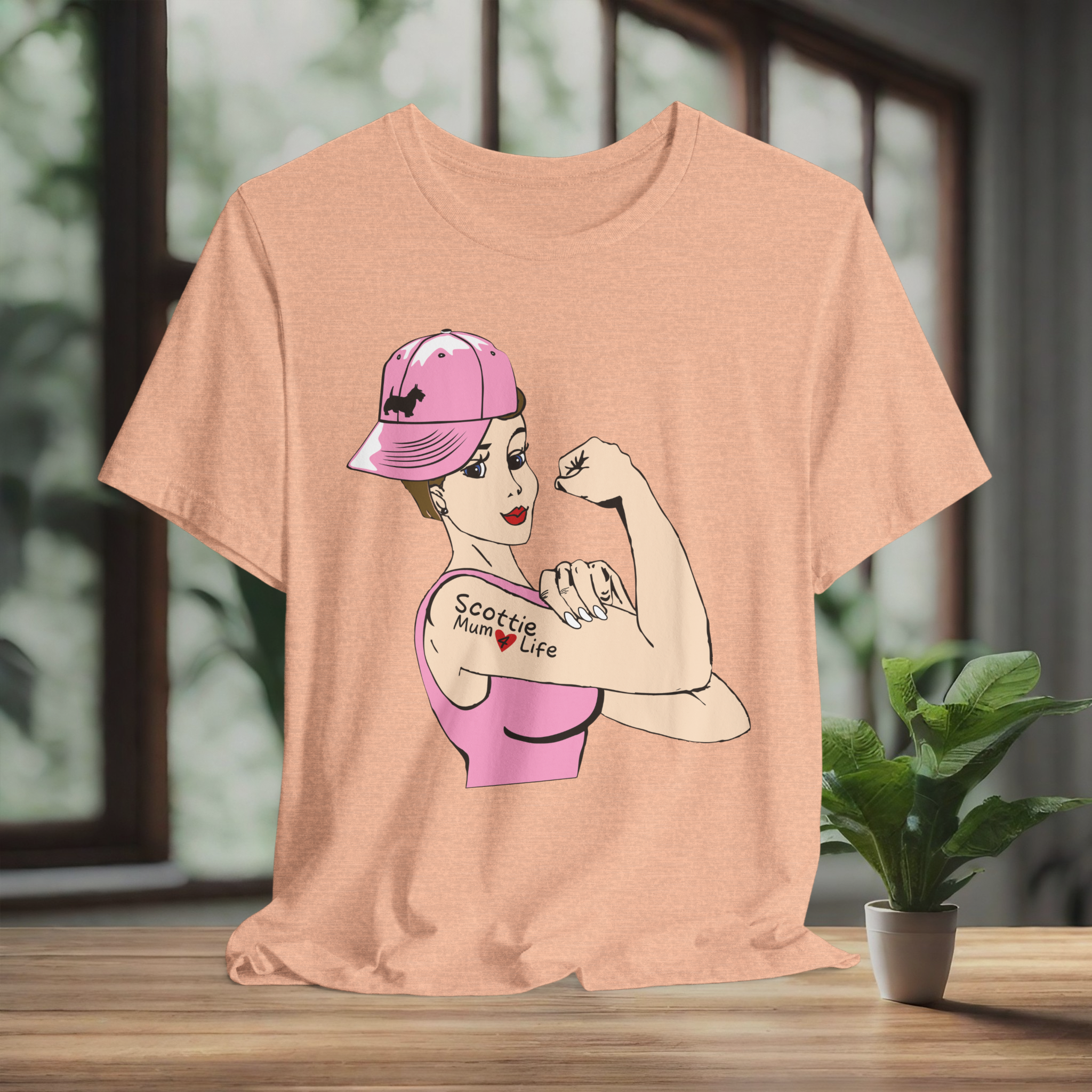 Empowering Unisex Jersey Short Sleeve Tee - 'Scottie Heart Life' Design