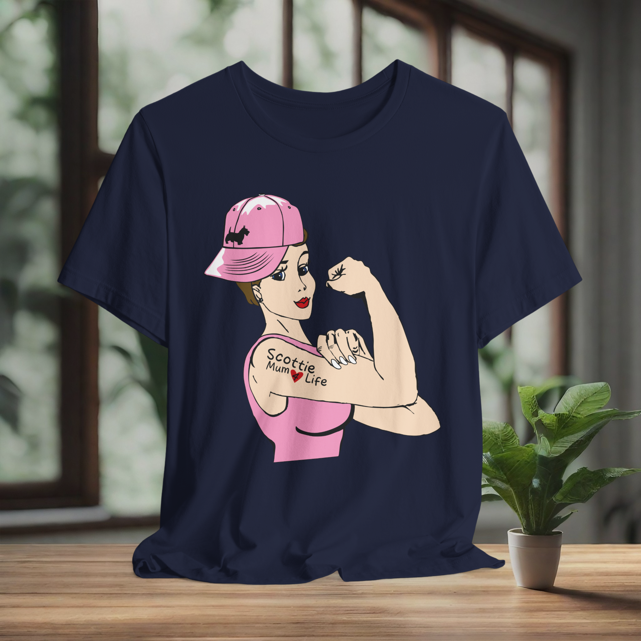 Empowering Unisex Jersey Short Sleeve Tee - 'Scottie Heart Life' Design