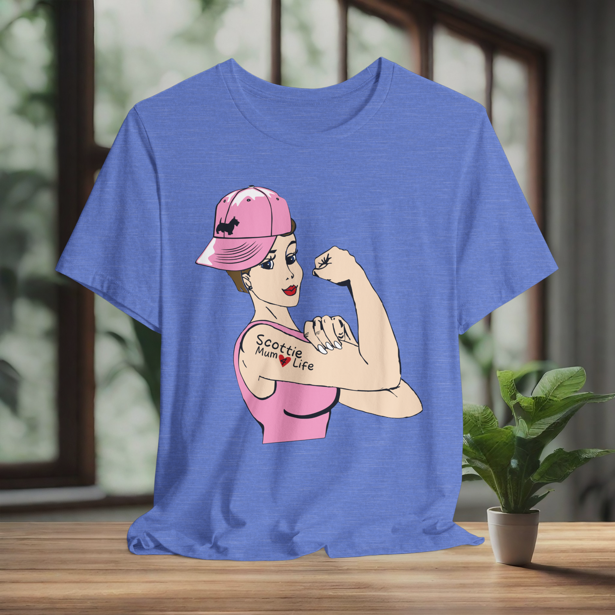 Empowering Unisex Jersey Short Sleeve Tee - 'Scottie Heart Life' Design